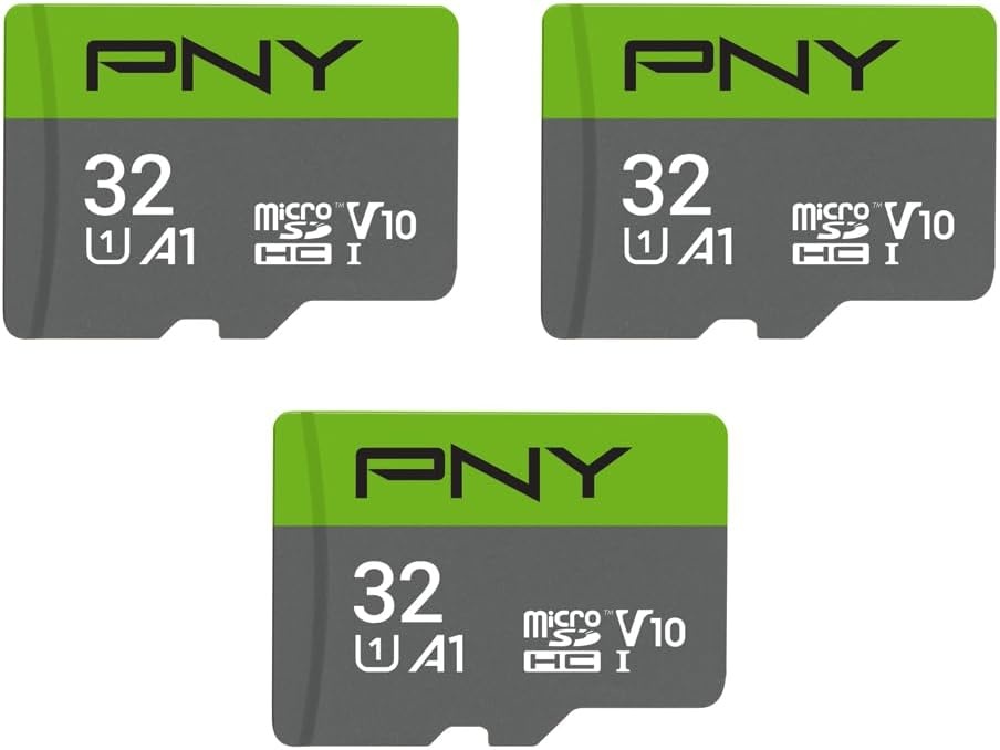 PNY 32GB Class 10 U1 V10 A1 microSDHC Flash Memory Card 3 Pack for $24.99