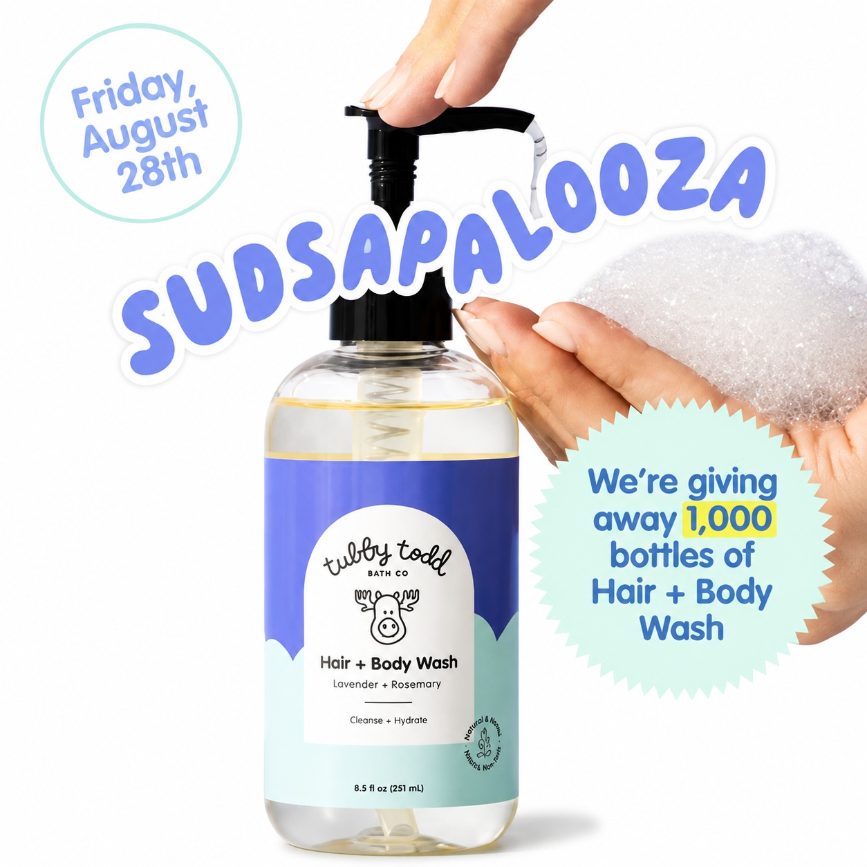 Free Tubby Todd Hair and Body Wash on August 28 1pm EST