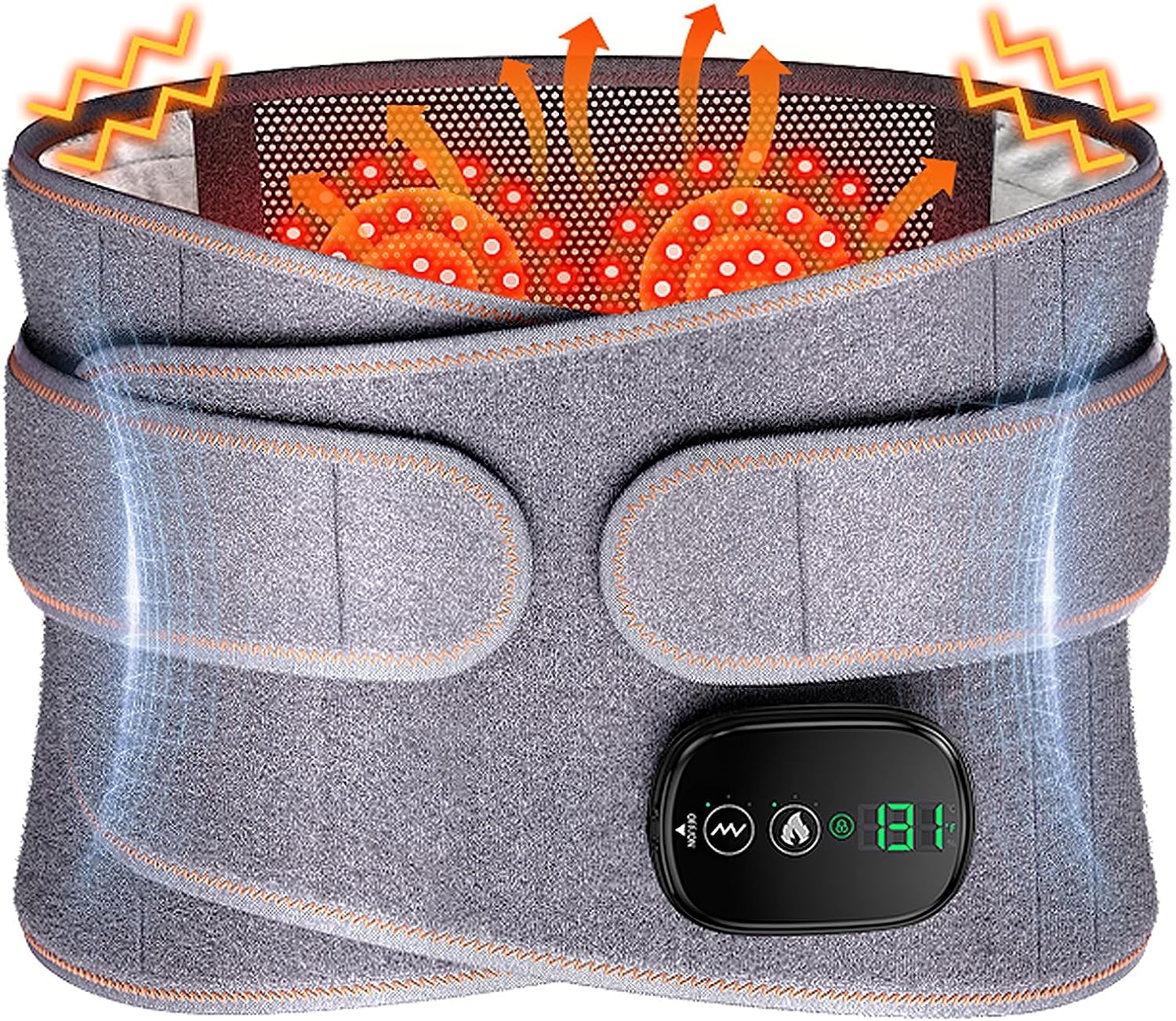 WNH Portable Lower Back Massager with Heat Vibration for $34.39 Shipped