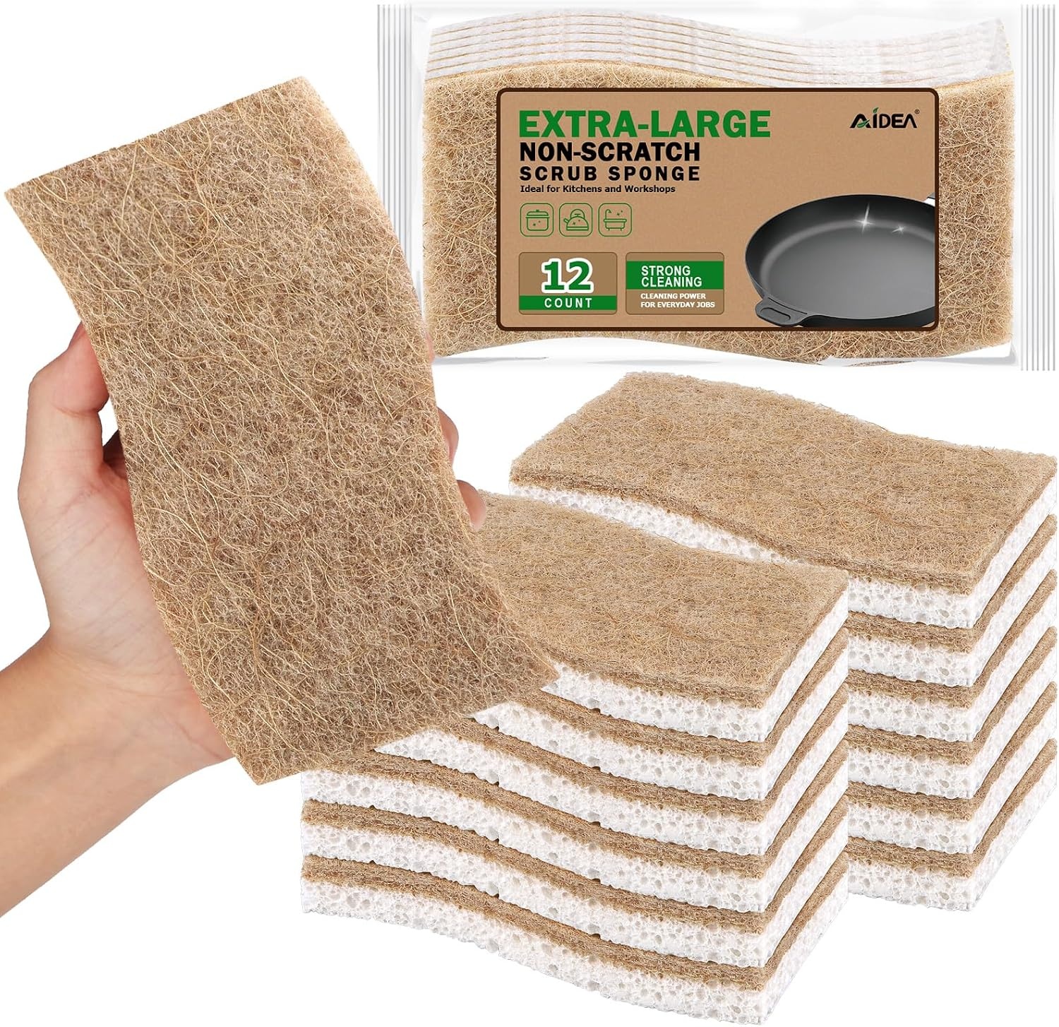 Aidea XL Kitchen Sponges 12 Pack for $5.99
