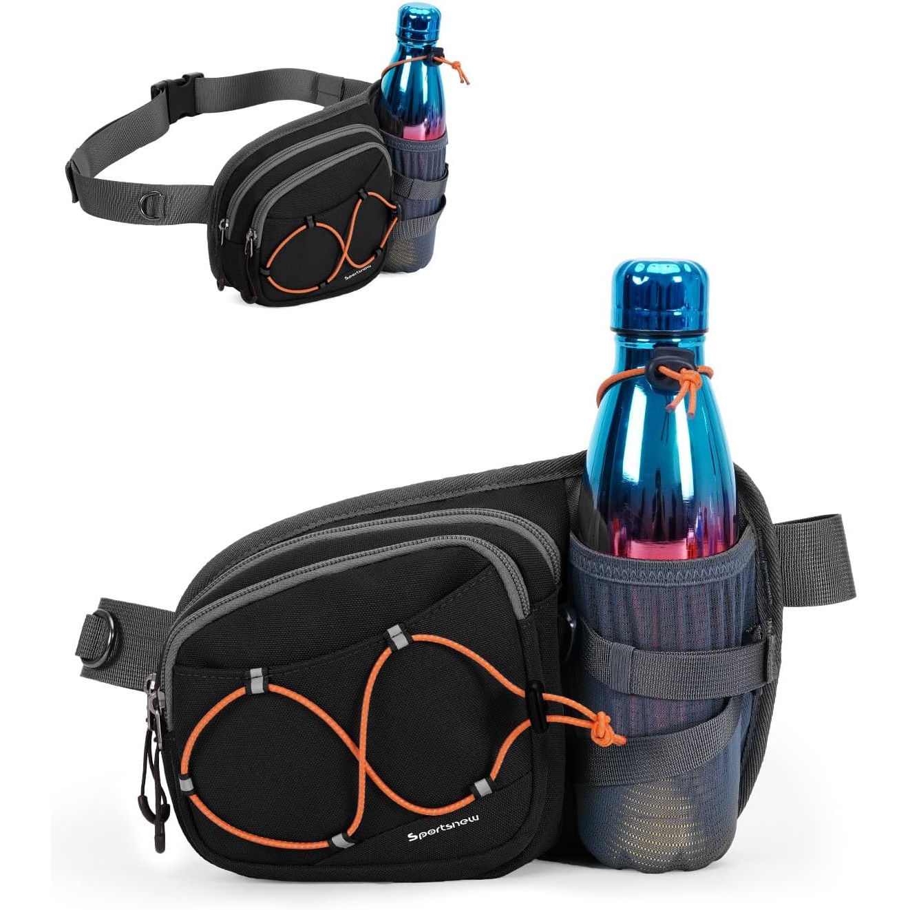 sportsnew Hydration Waist Pack with Water Bottle Holder for $7.49