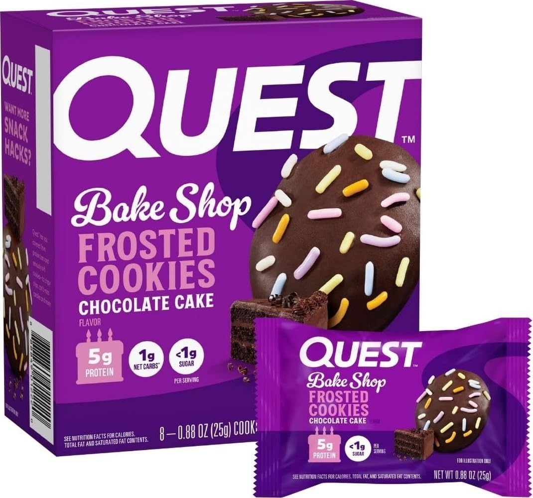 Quest Nutrition Frosted Protein Cookies Chocolate Cake 8 Pack for $5.39