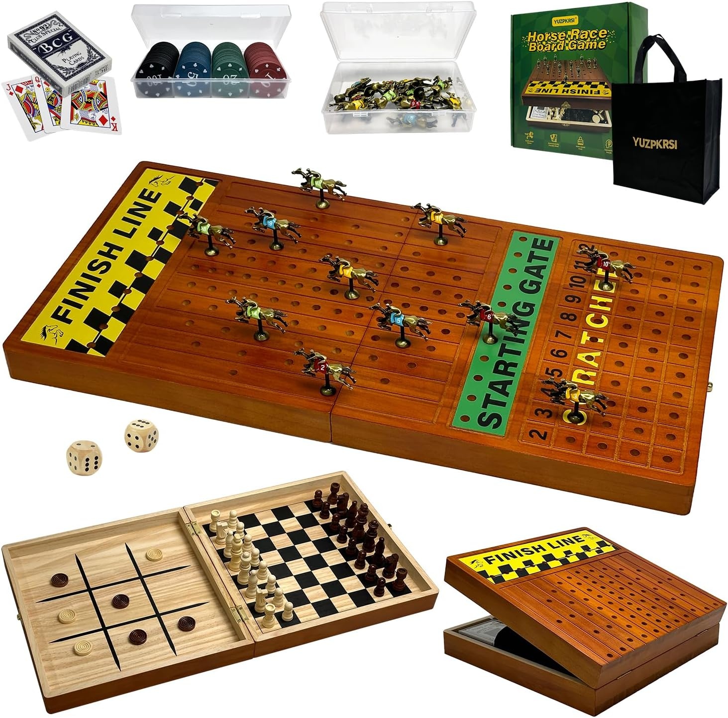 Yuzpkrsi Foldable Horse Race Board Game for $34.99 Shipped