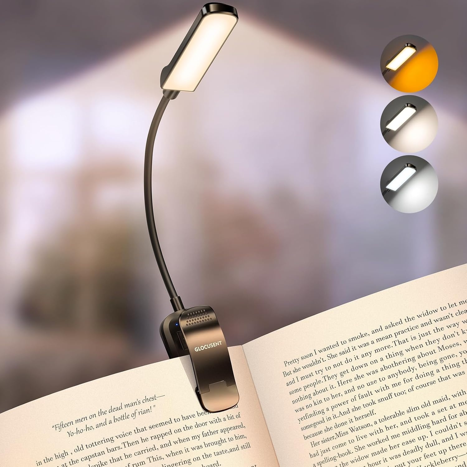 Glocusent 13 LED Book Lights for Reading at Night for $4.85