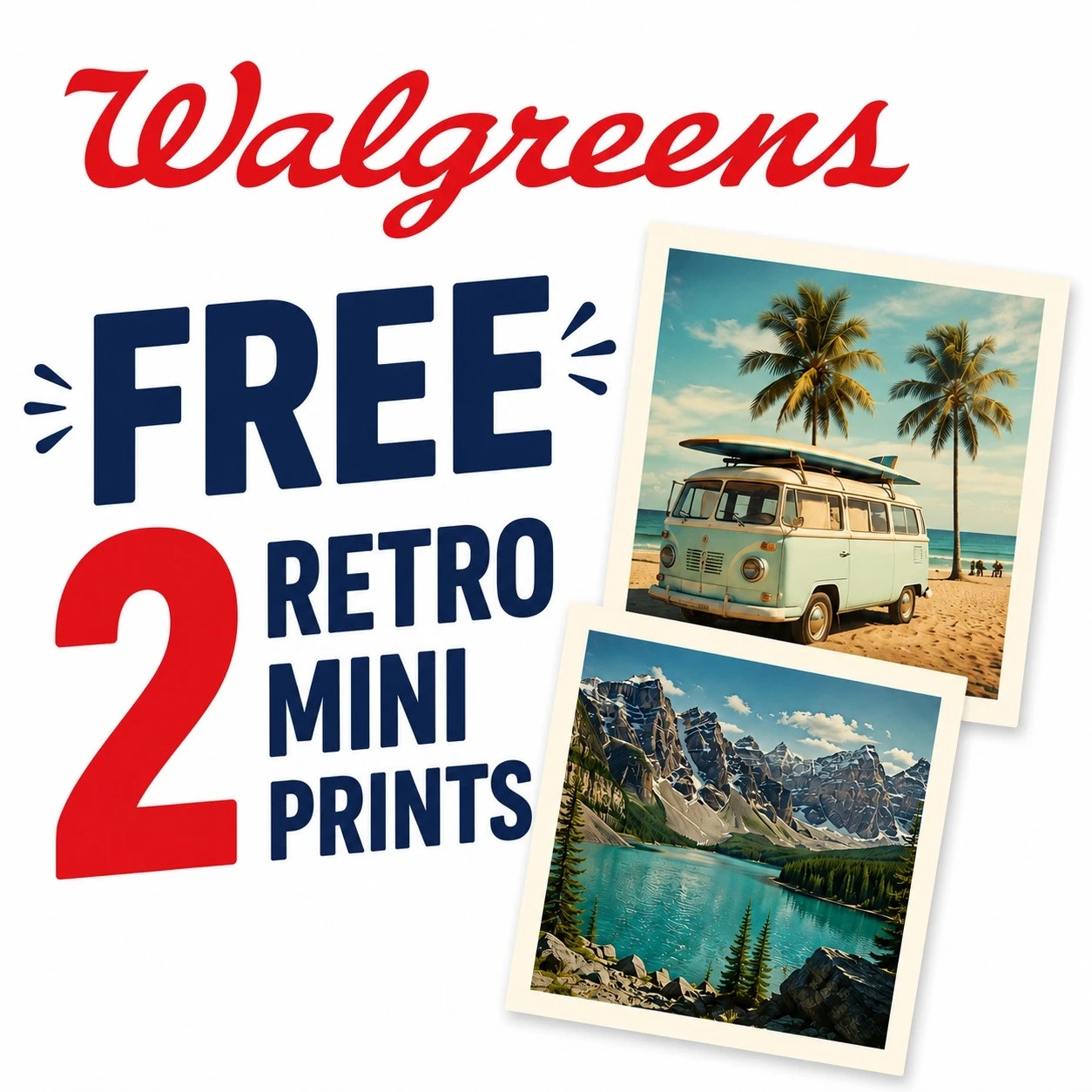 Free 2 Retro Mini Prints at Walgreens