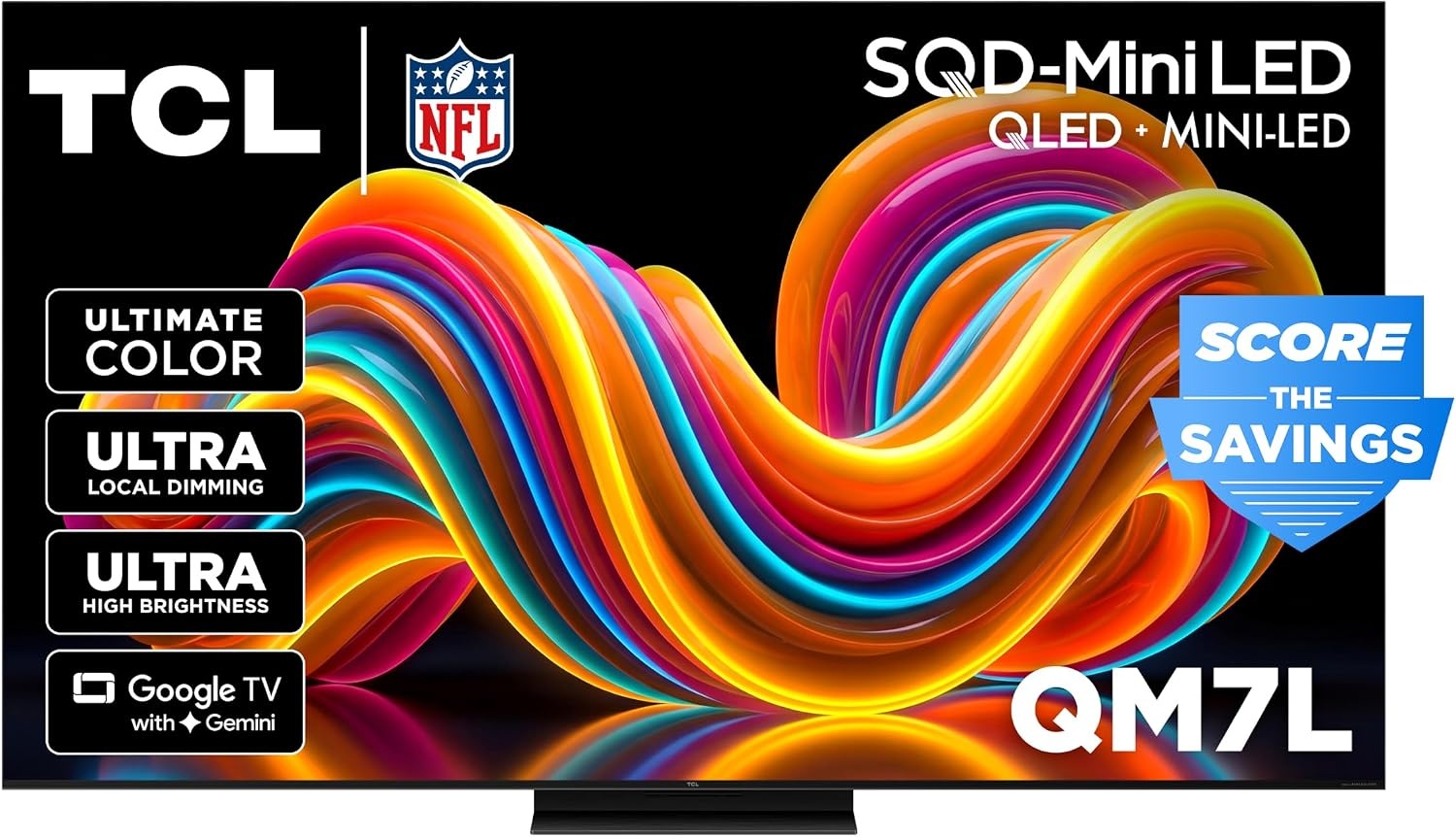 TCL 65in QM7L SQD Mini LED Smart TV 65QM7L for $897.99 Shipped