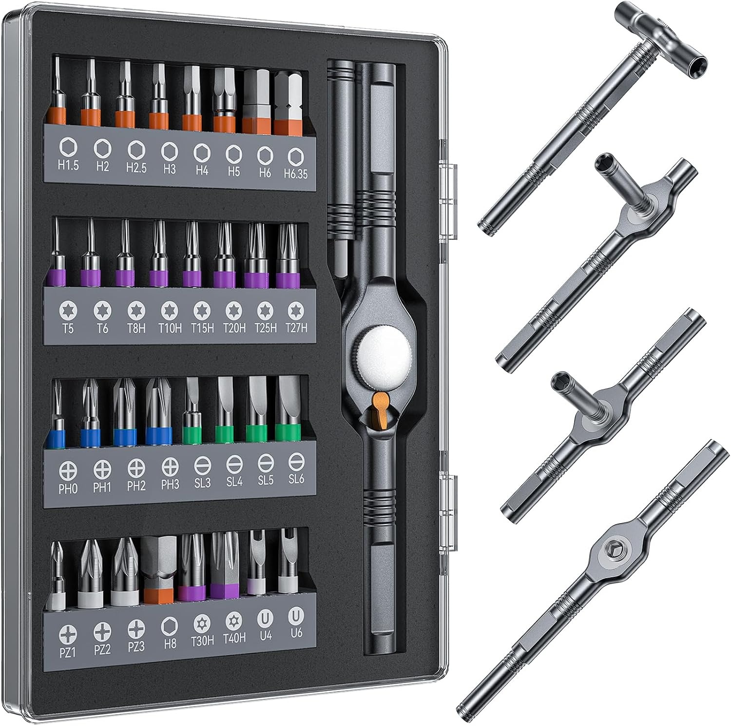 Wesdut T Handle Magnetic Ratchet Screwdriver Set for $13.19