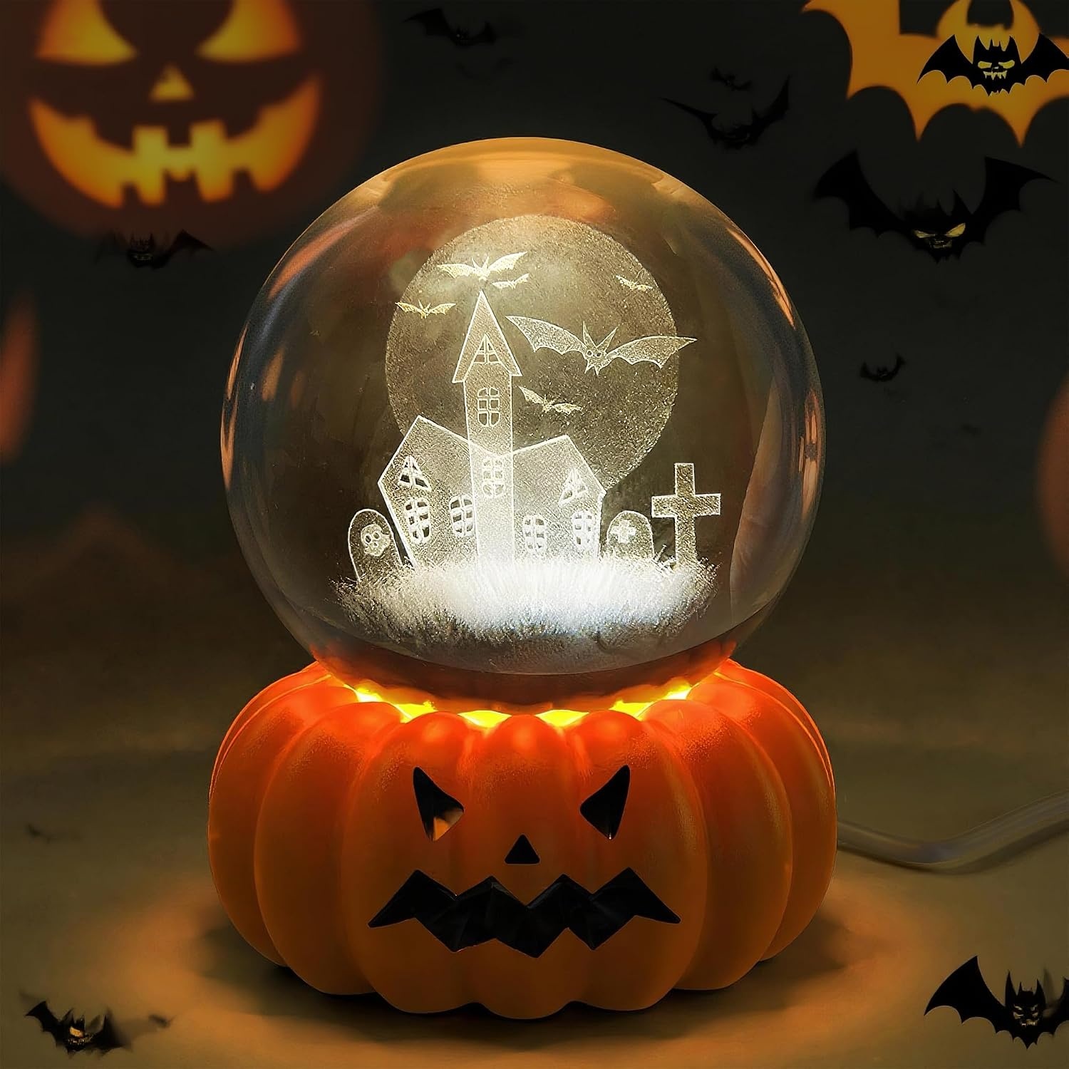Haunted House Bat L Lohas LED 3D Crystal Ball for $8.99