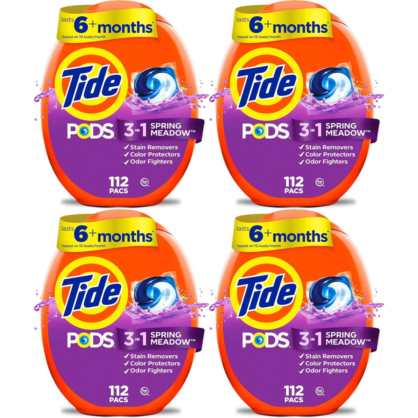 Tide Pods Laundry Detergent Pacs Spring Meadow 4 Pack for $51.02 Shipped