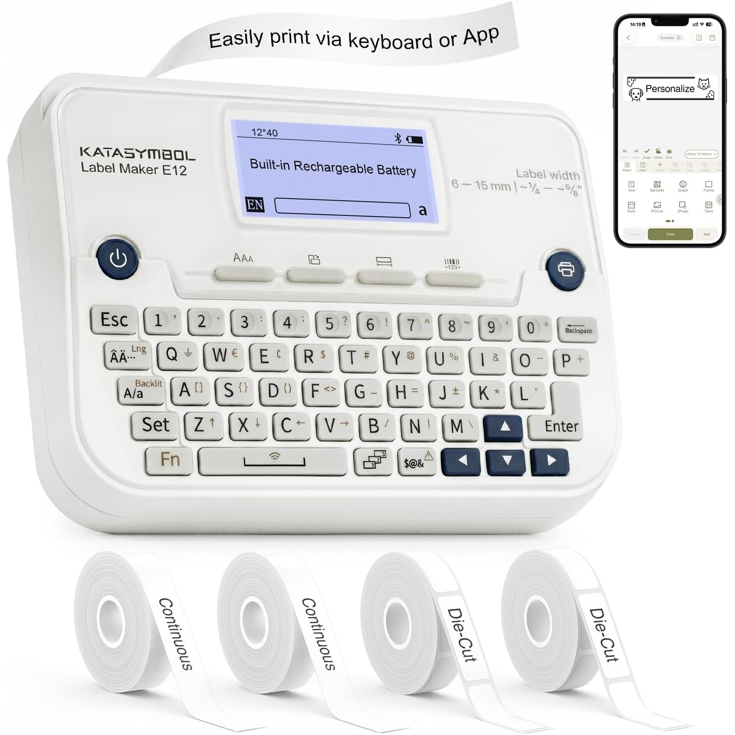 Supvan E12 Bluetooth Label Maker Machine for $19.94 Shipped