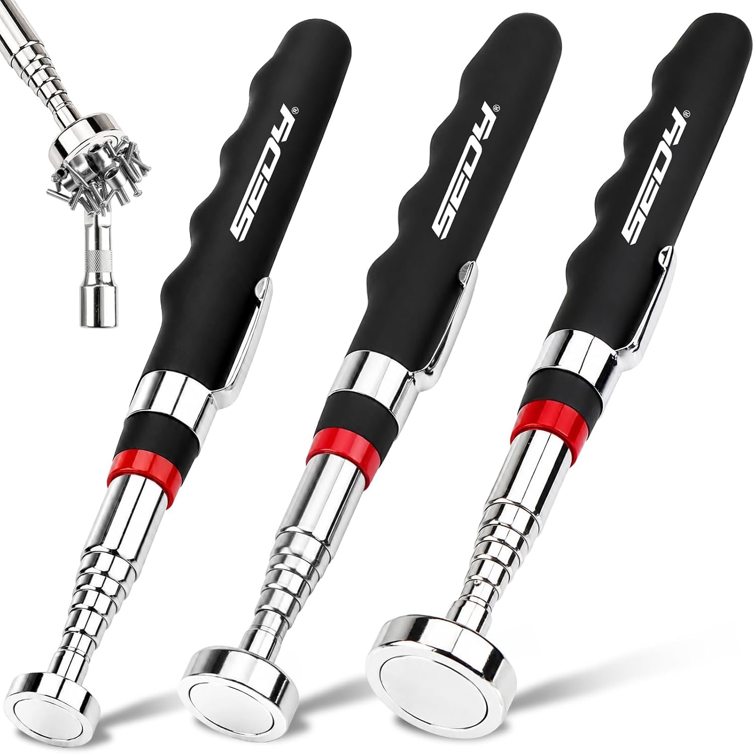Sedy Extendable Telescoping Magnetic Grabber Tool 3 Pack for $9.98