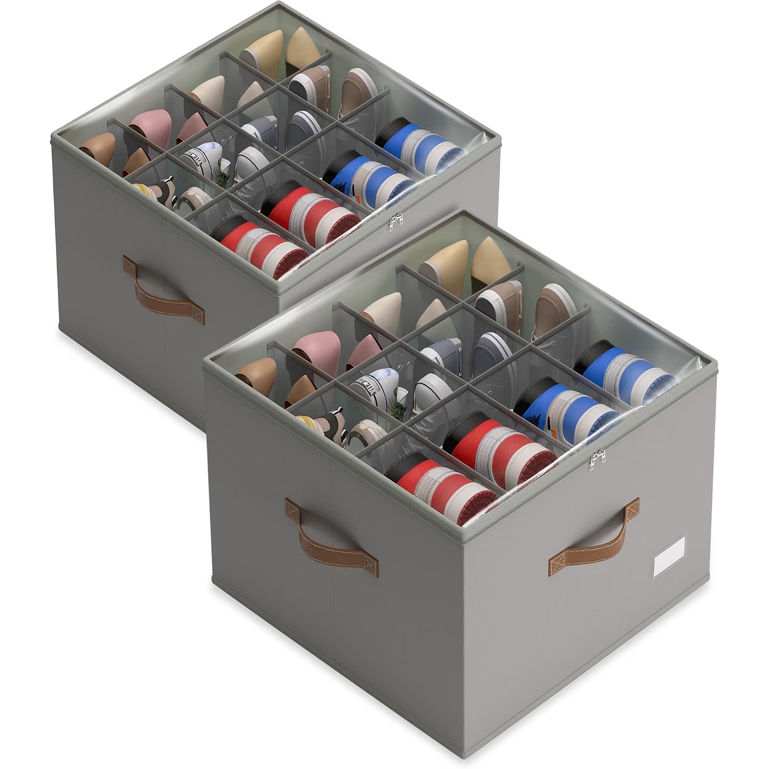Vincona Shoe Organizer for Closet 2 Pack for $15.49