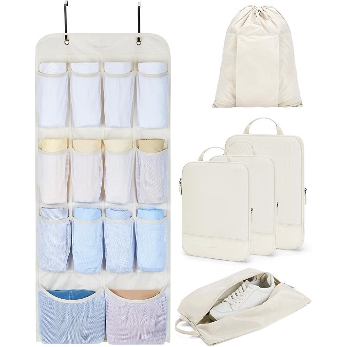 Bagsmart Hanging Compression Packing Cubes 6 Set for $23.99