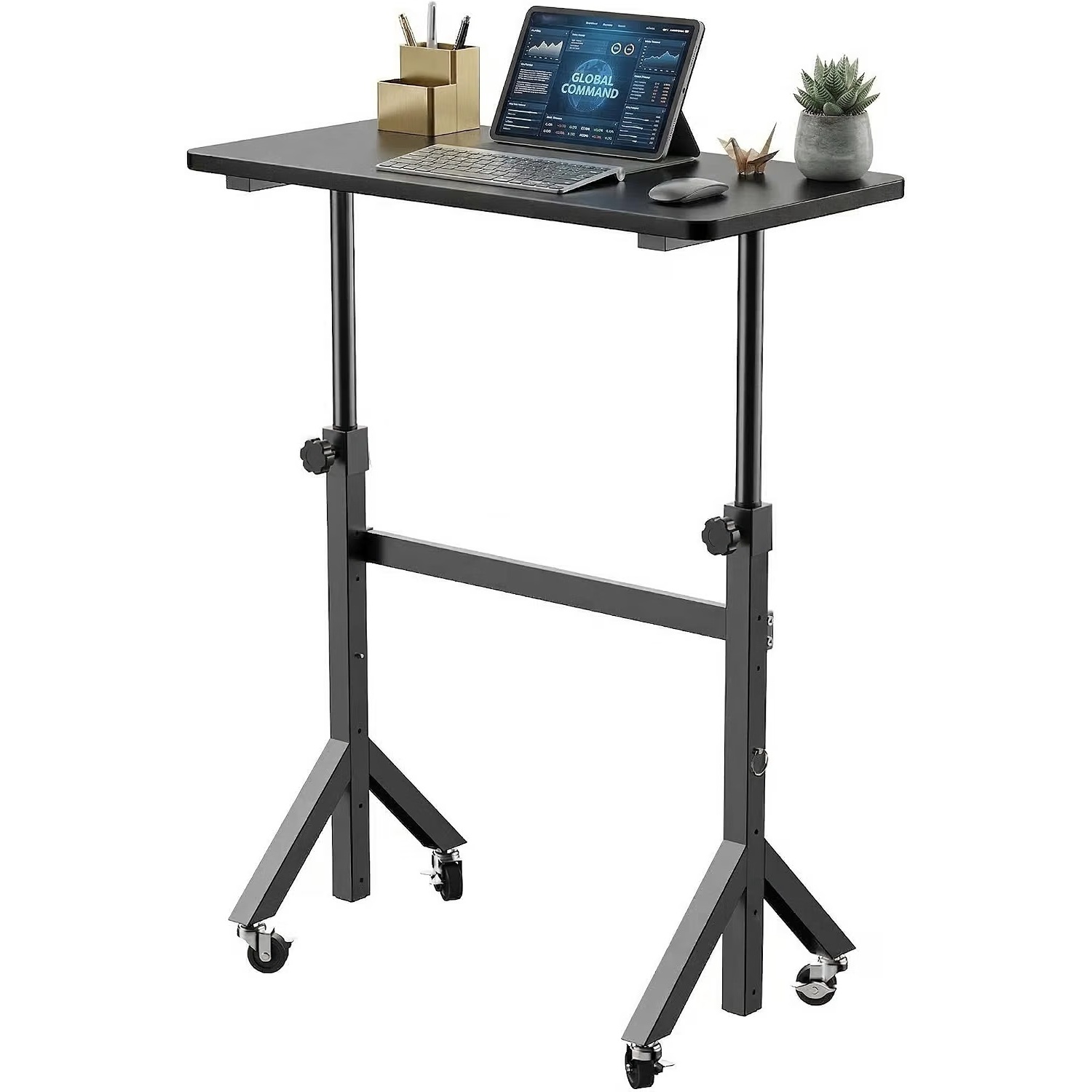 Huanuo 32in Small Adjustable Height Standing Desk for $25.99 Shipped