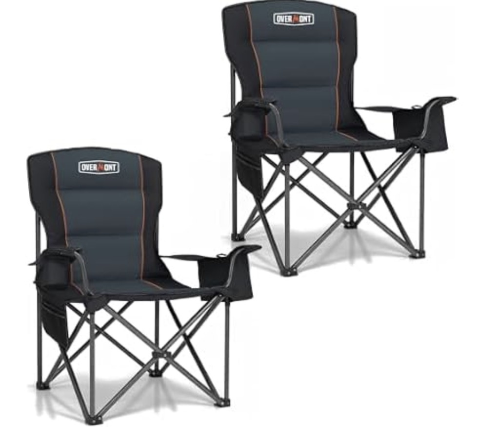 Overmont Oversized Camping Chairs 2-Pack for $58.99