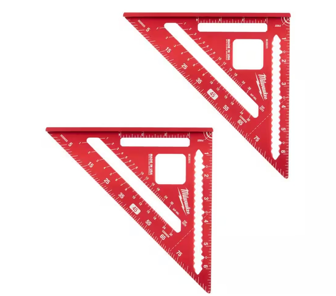 Milwaukee 7in Rafter Square 2 Pack for $19.97 Shipped