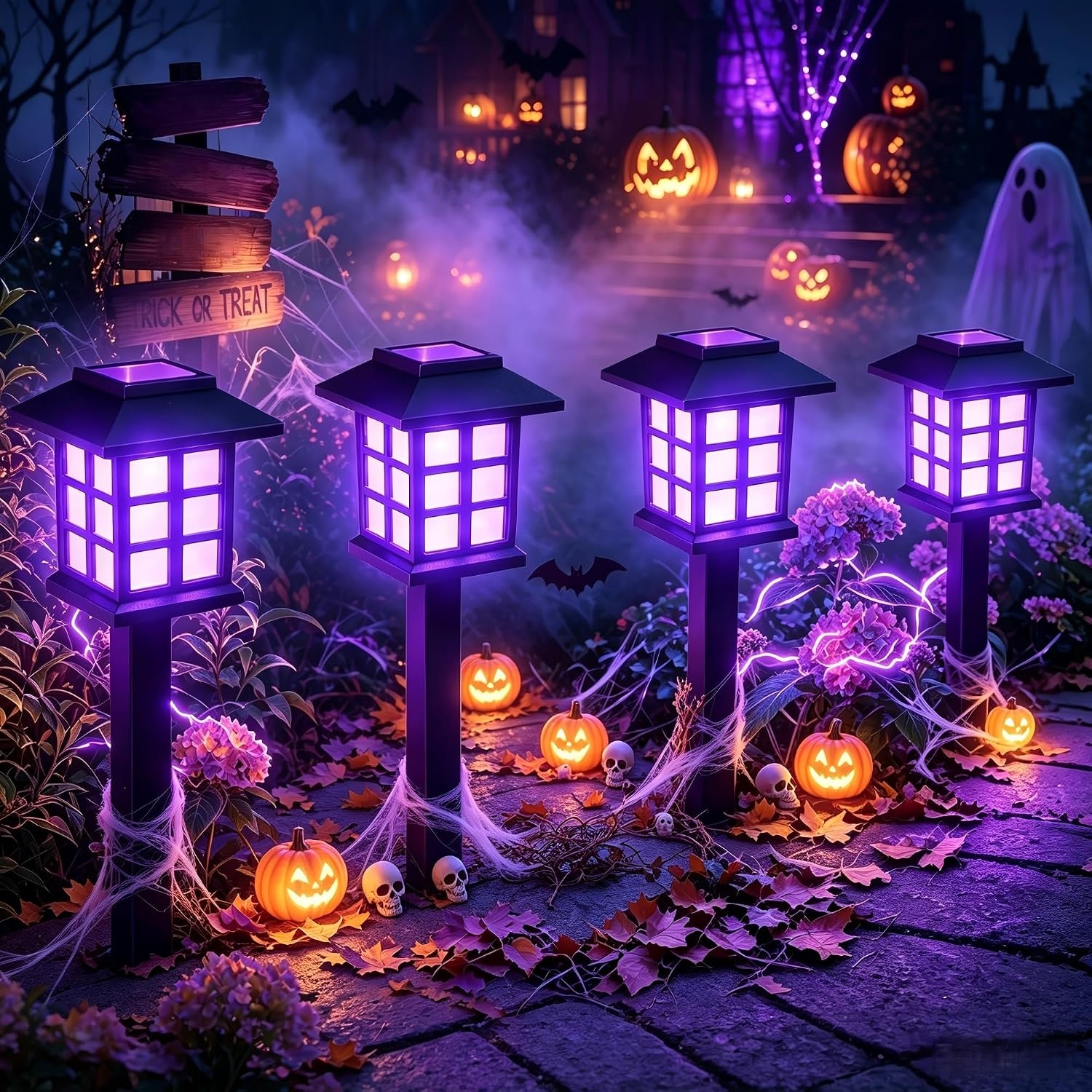 Gigalumi Halloween Solar Lights Outdoor 12 Pack for $12.49