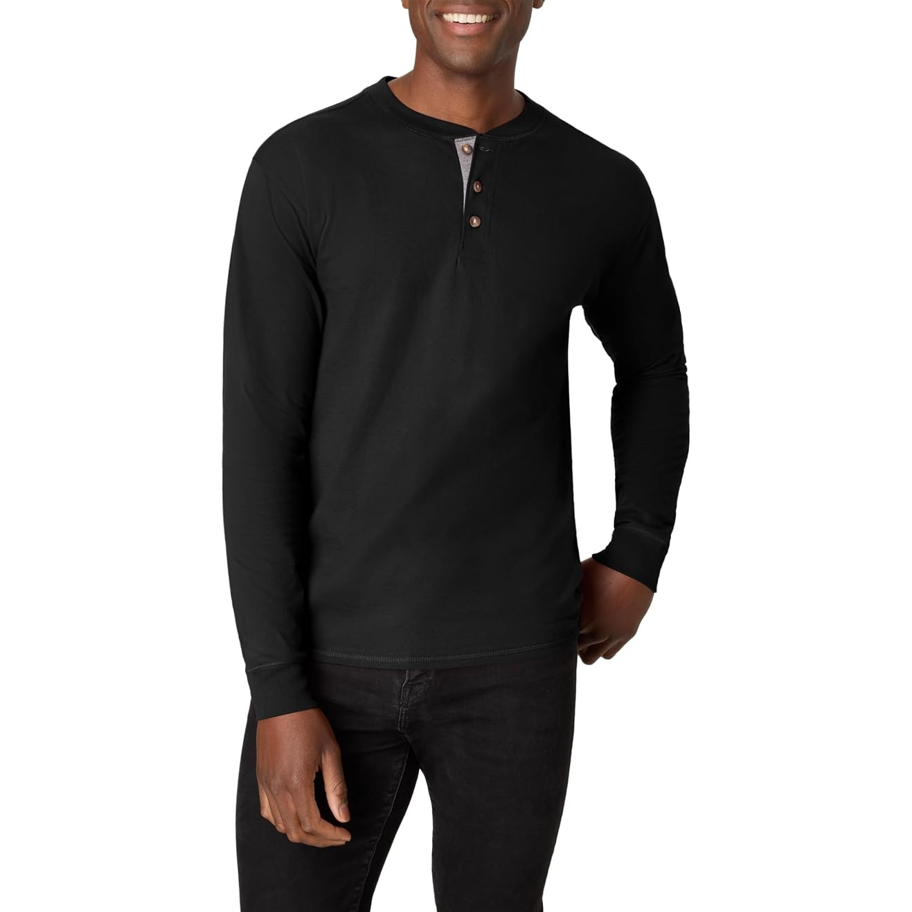 Hanes Mens Beefyt Henley Shirt for $6.54