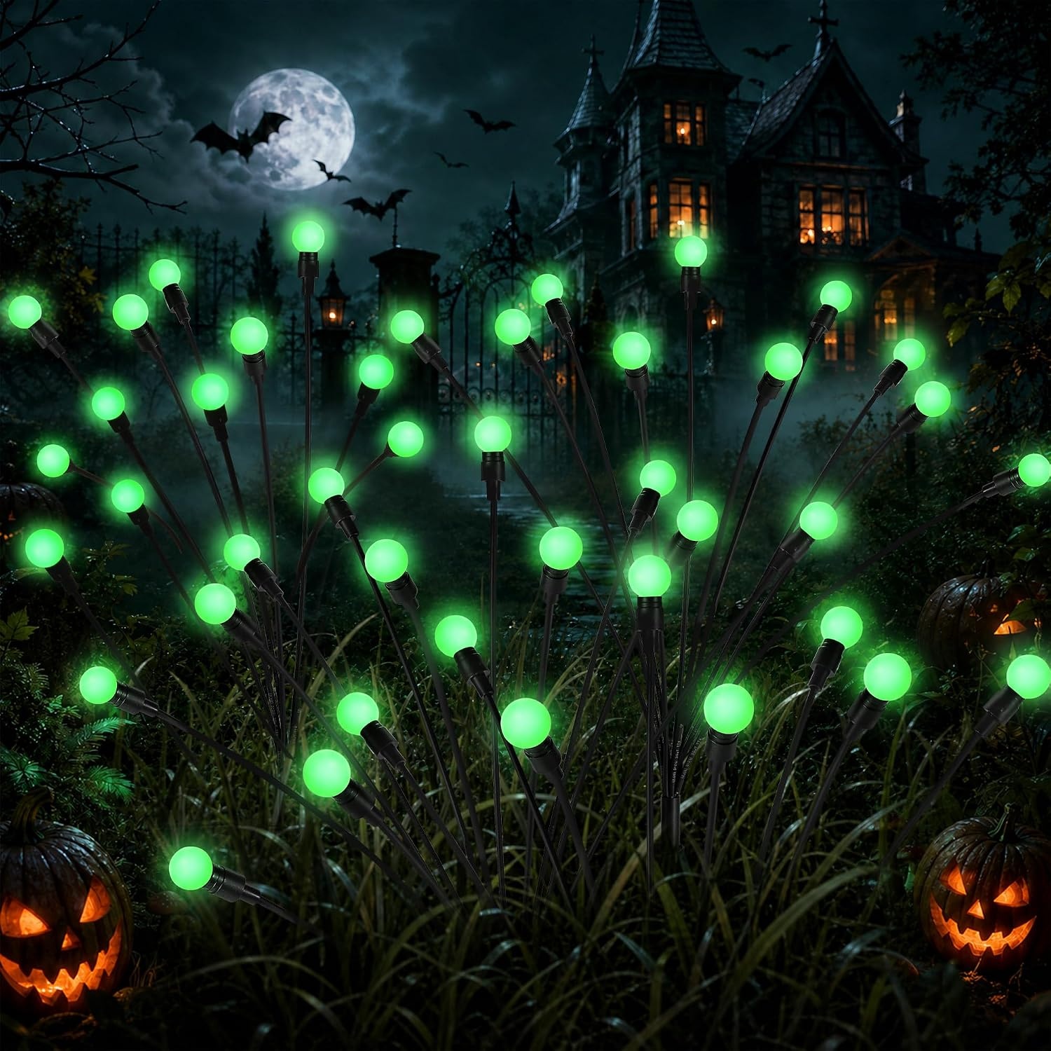 Patiopa Solar Green Outdoor Halloween Lights for $9.99