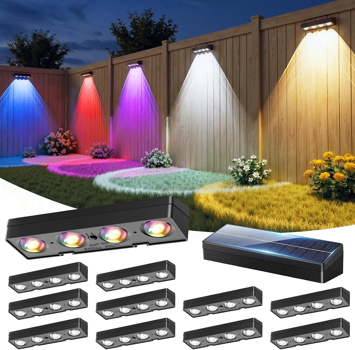 Fence Solar Lights by Jofios 12 Pack for $22.54 Shipped