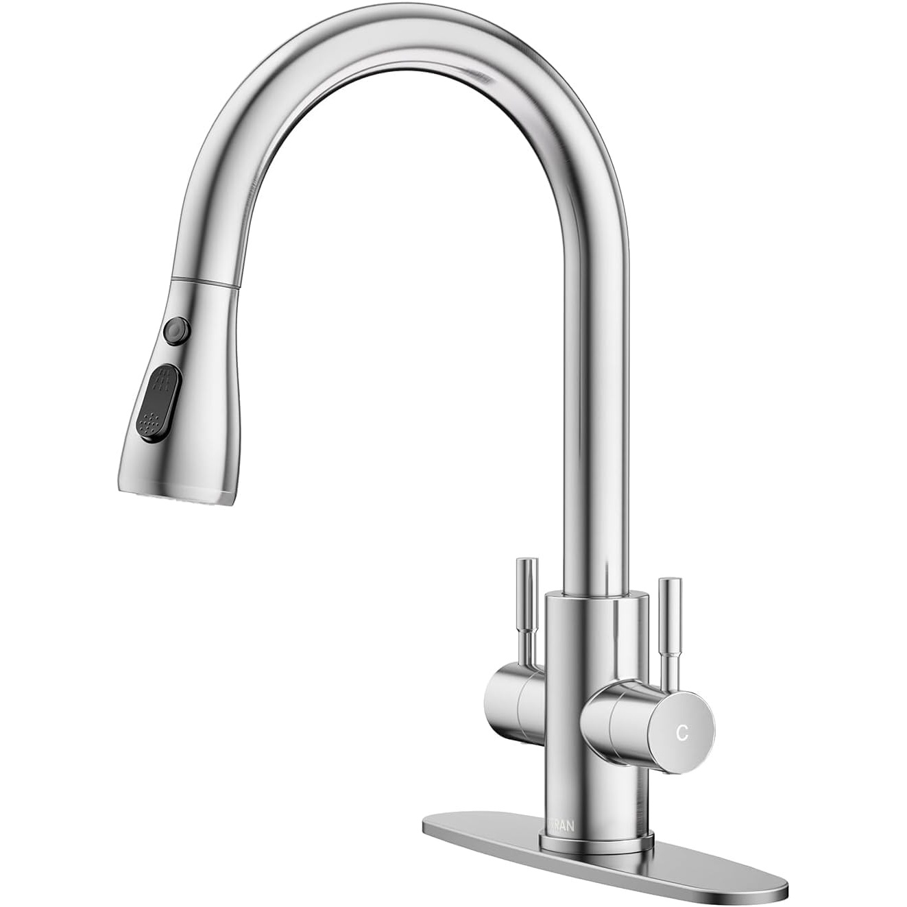 Hurran Kitchen Sink Faucet with Pull Down Sprayer for $25.99 Shipped