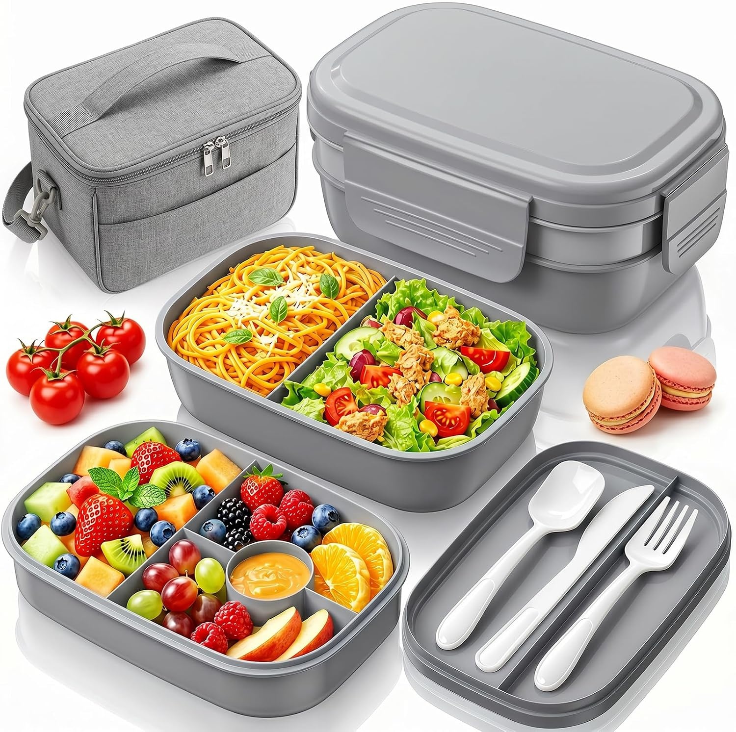 Hometall Bento Box Adult with Insulated Lunch Bag for $9.59
