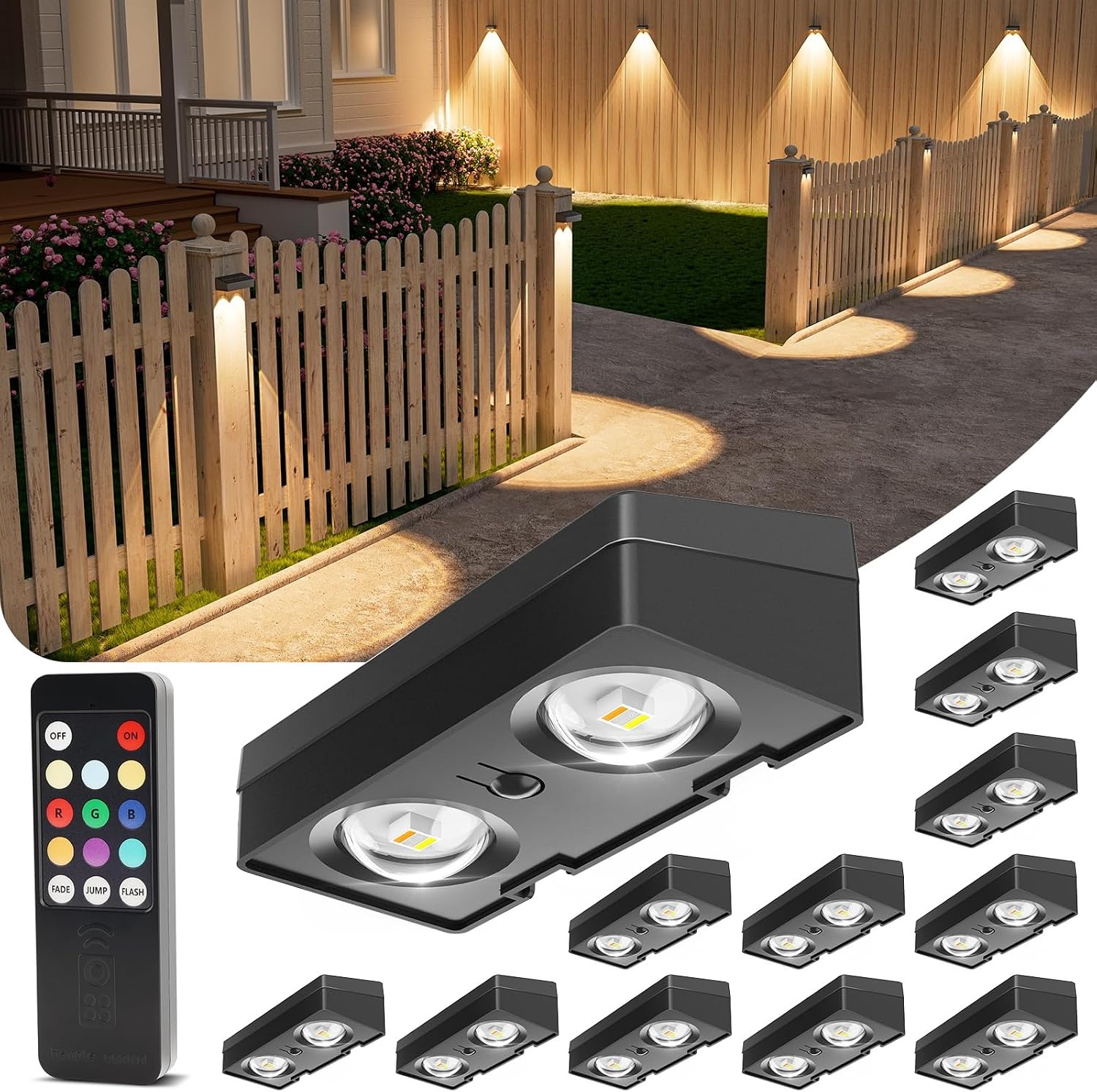 Volisun Solar Fence Lights 12 Pack for $22.99 Shipped