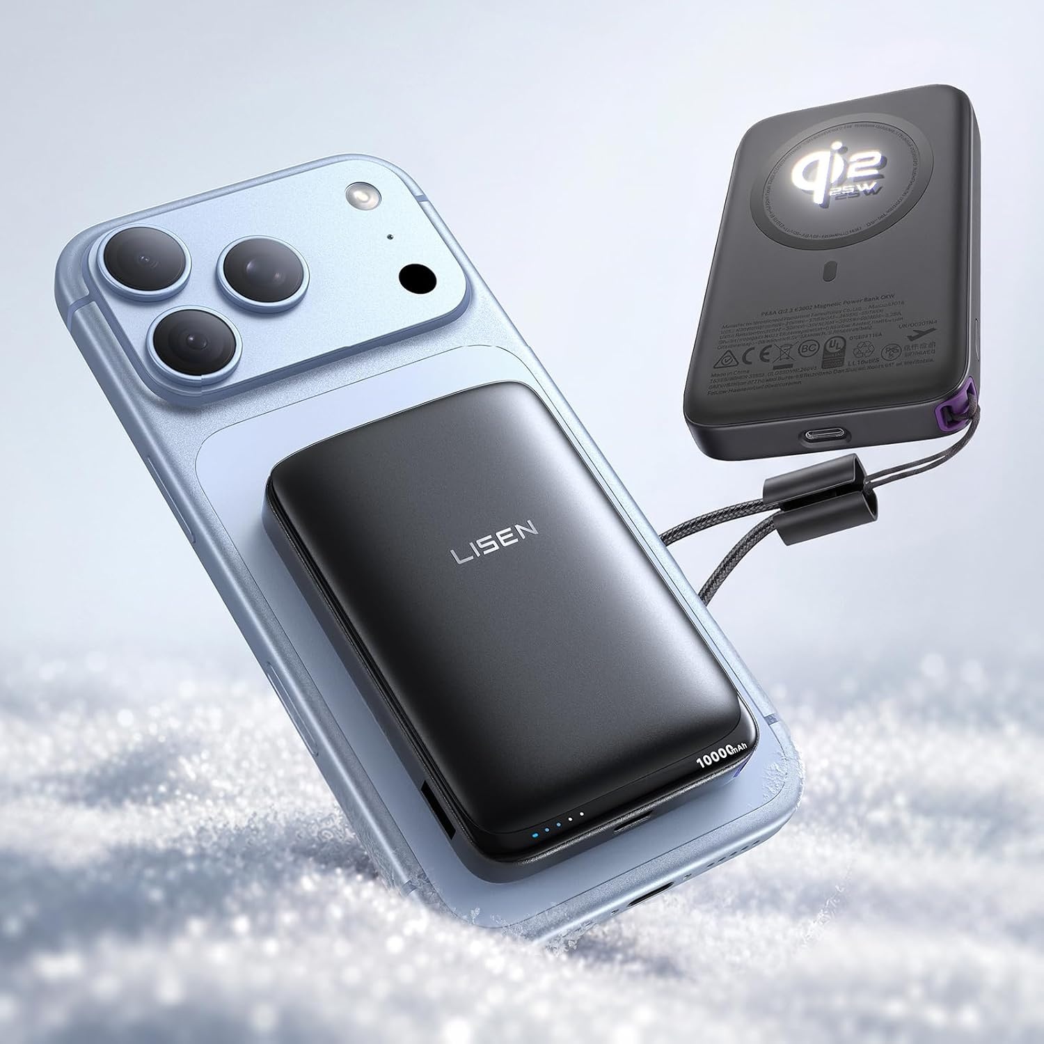 Lisen QI2.2 Magnetic Portable Power Bank Charger for $39.99 Shipped