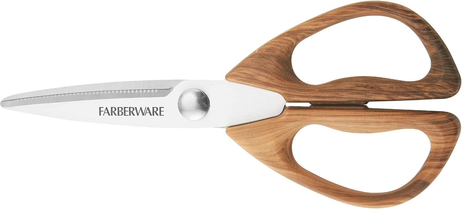 Farberware Stainless Steel Kitchen Shears Faux Wood Handle for $5.99 Shipped