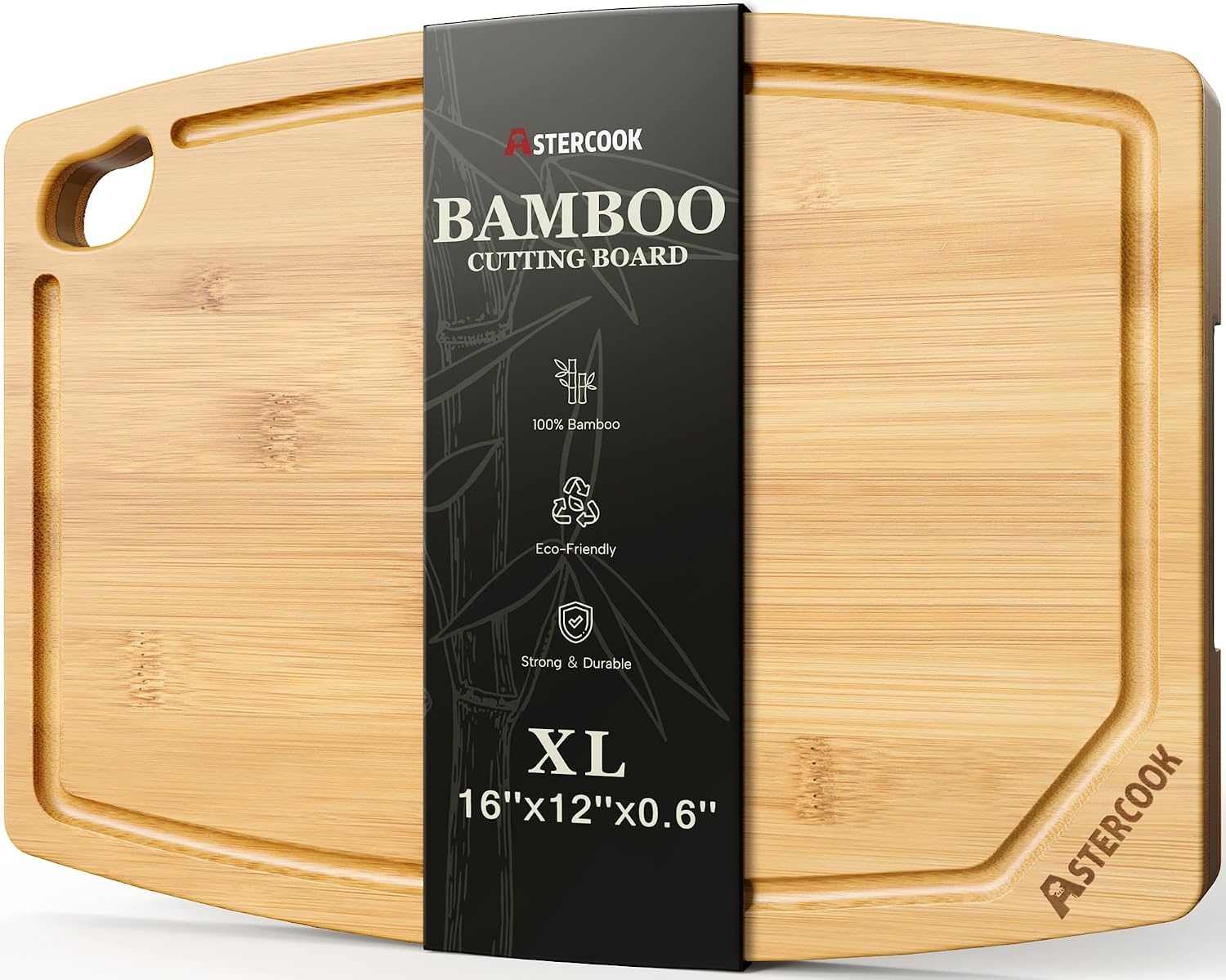 Astercook Large Bamboo Cutting Board for Kitchen for $7.49