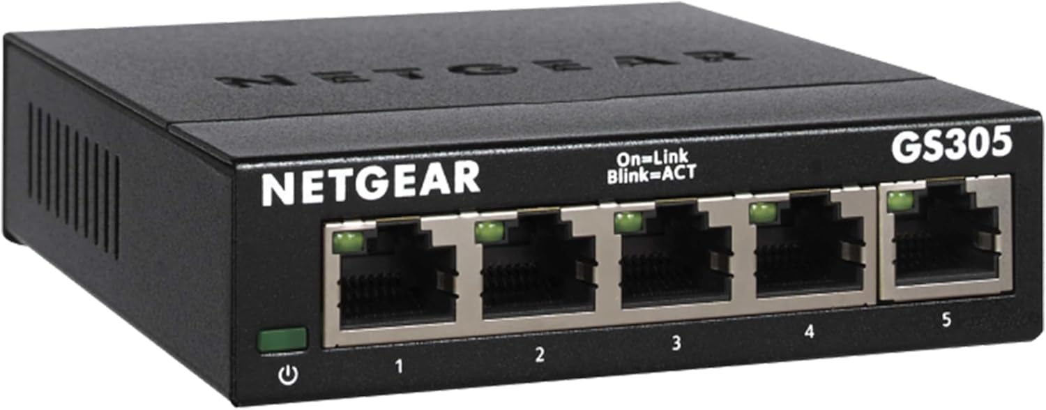Netgear 5-Port Gigabit Ethernet Unmanaged Network Switch GS305 for $9.99