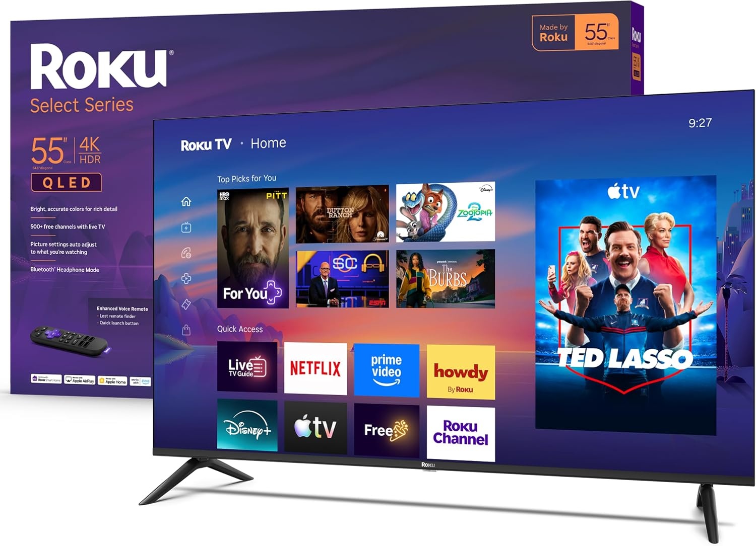 Roku 55in QLED 4K 2026 Smart TV for $229.99 Shipped