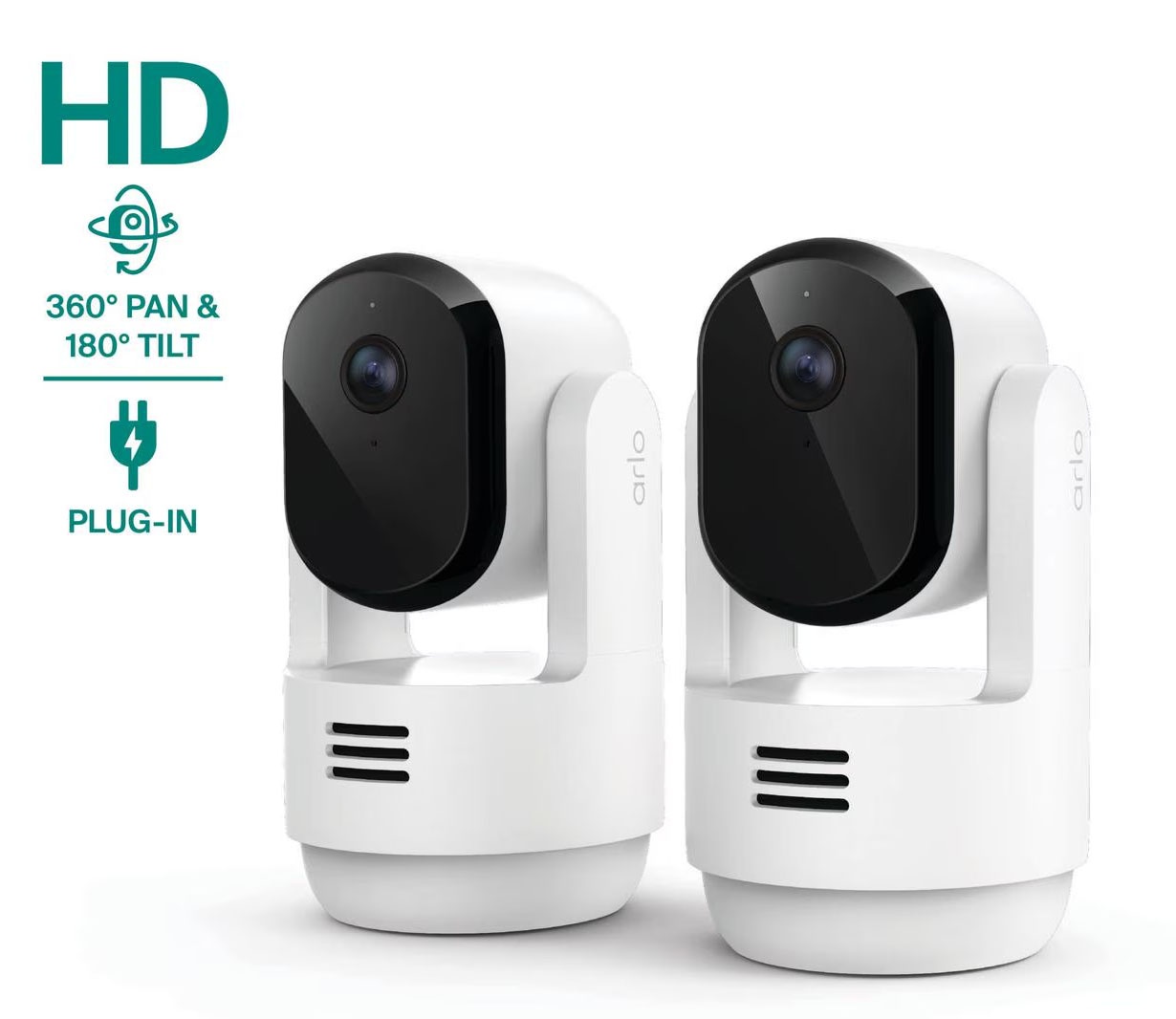 Arlo Essential Indoor Pan Tilt Security Camera 2 Pack for $18.99