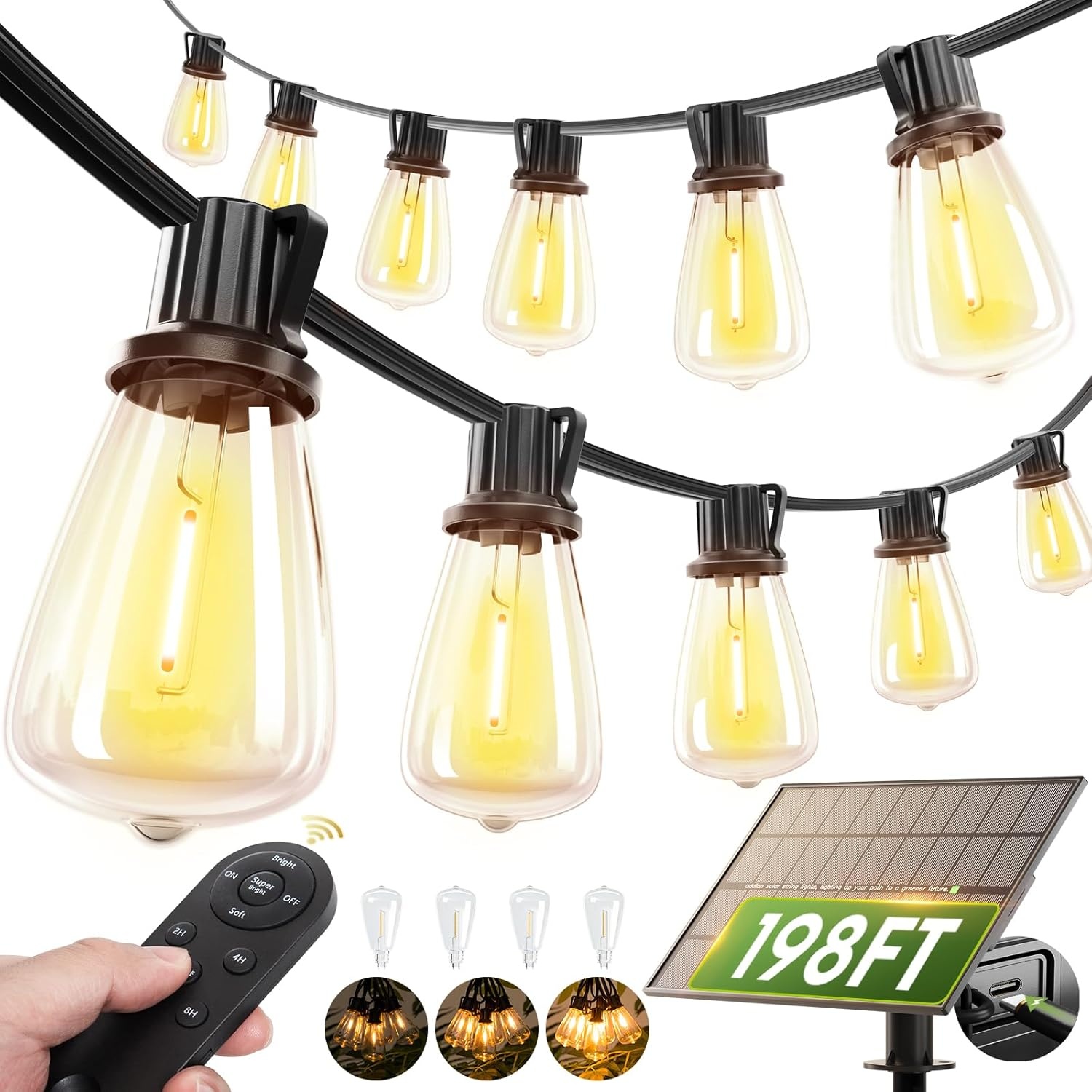 addlon Solar Outdoor String Lights for $29.99 Shipped