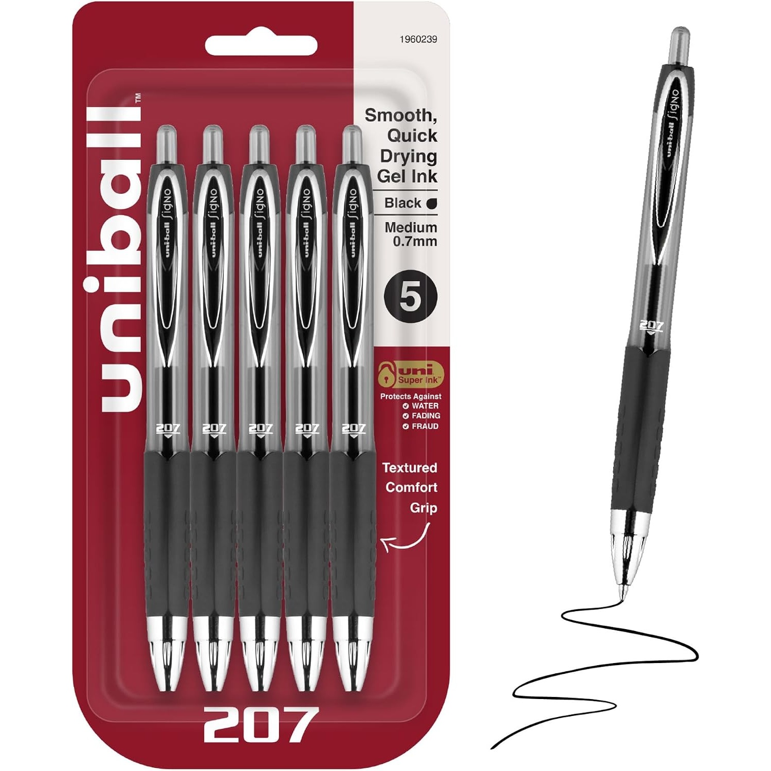 uniball 207 Black Gel Pens for $3.79