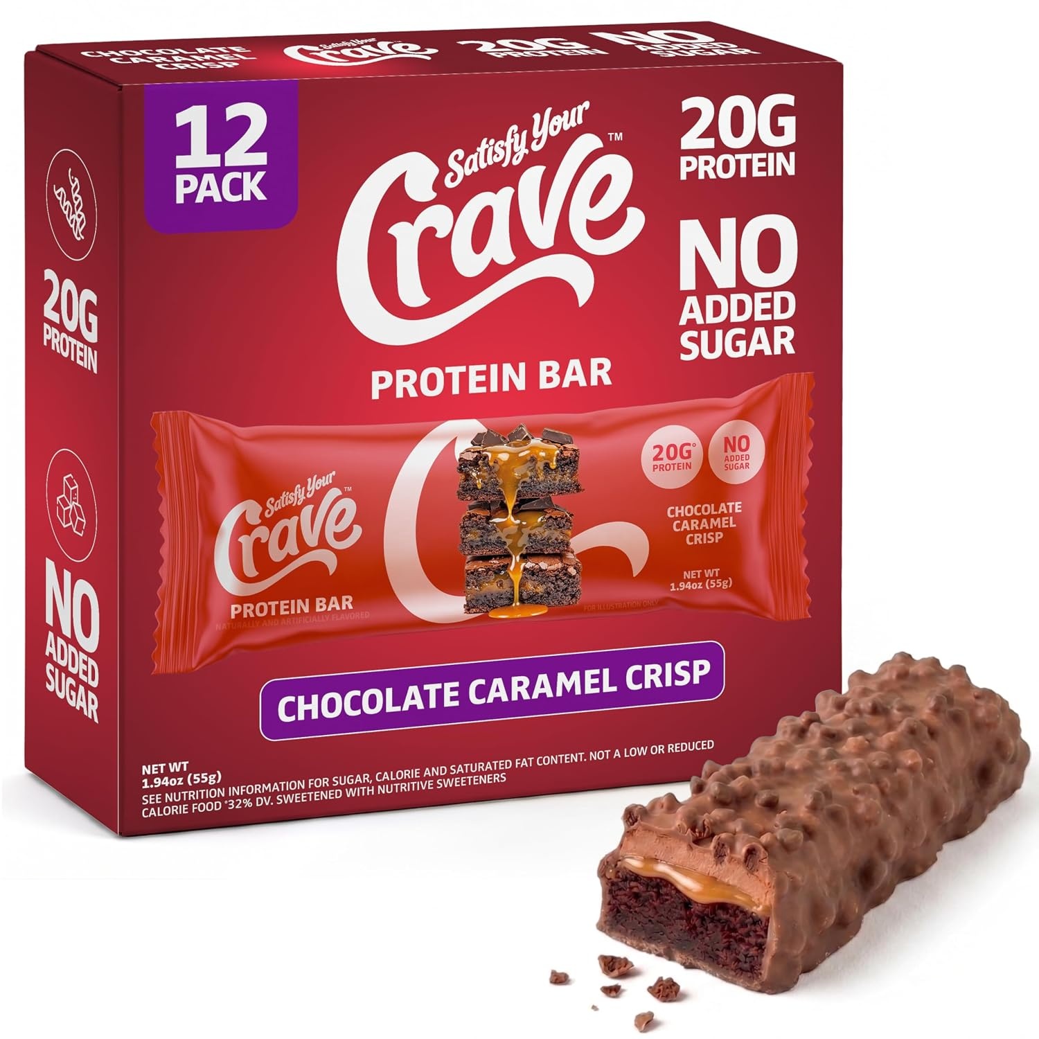 Satisfy Your Crave Protein Bars 12 Pack for $13.59