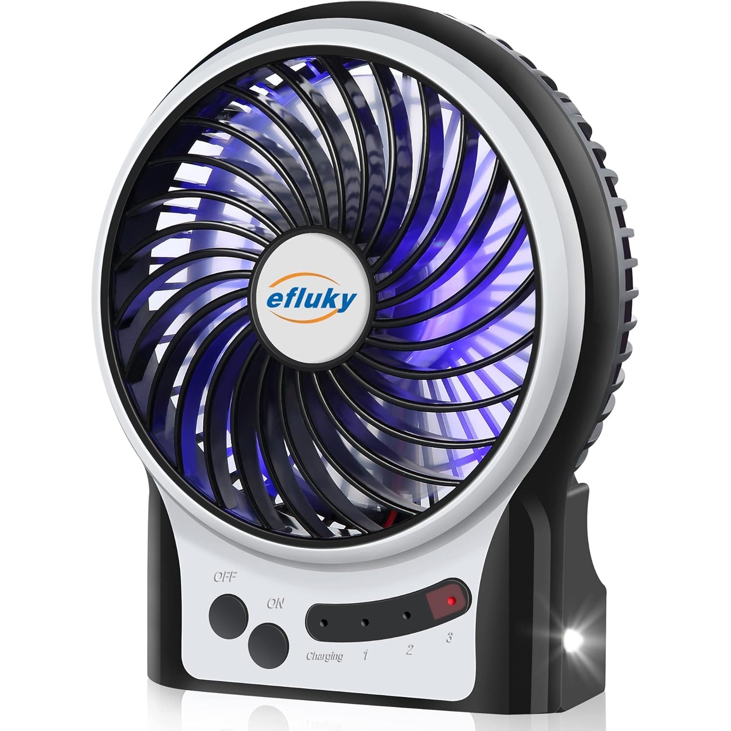 efluky Mini Desk Fan with LED Light for $6.49