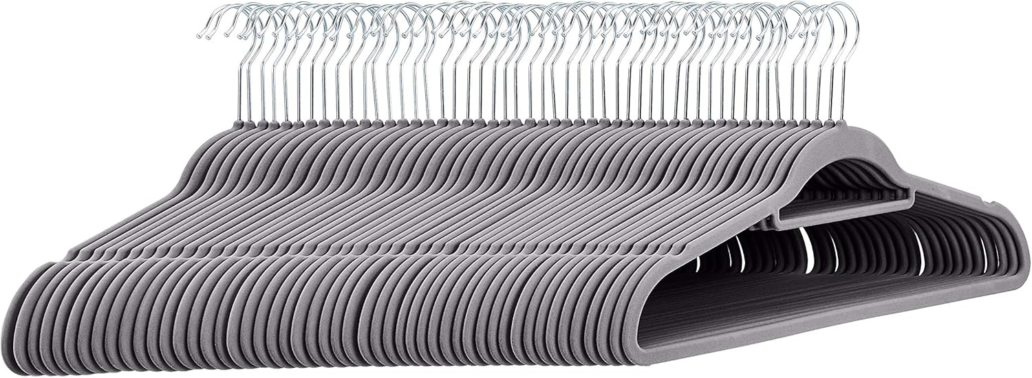 Amazon Basics Velvet Clothes Hangers 50 Pack for $15.41