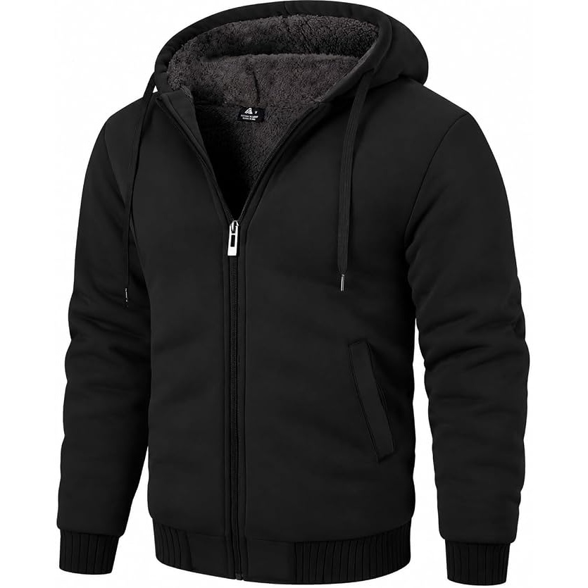 Zity Mens Zip Up Fleece Sherpa Hoodie Sweatshirt for $19.99