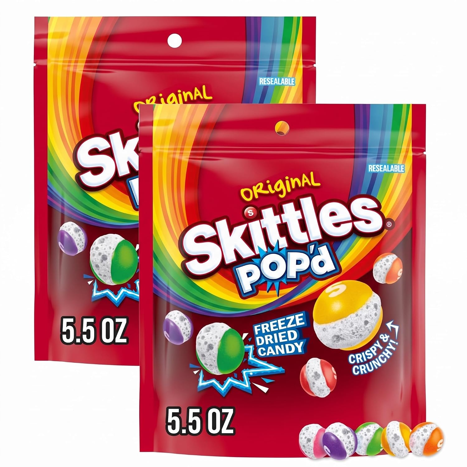Skittles Popd Freeze Dried Candy 2 Pack for $3.69
