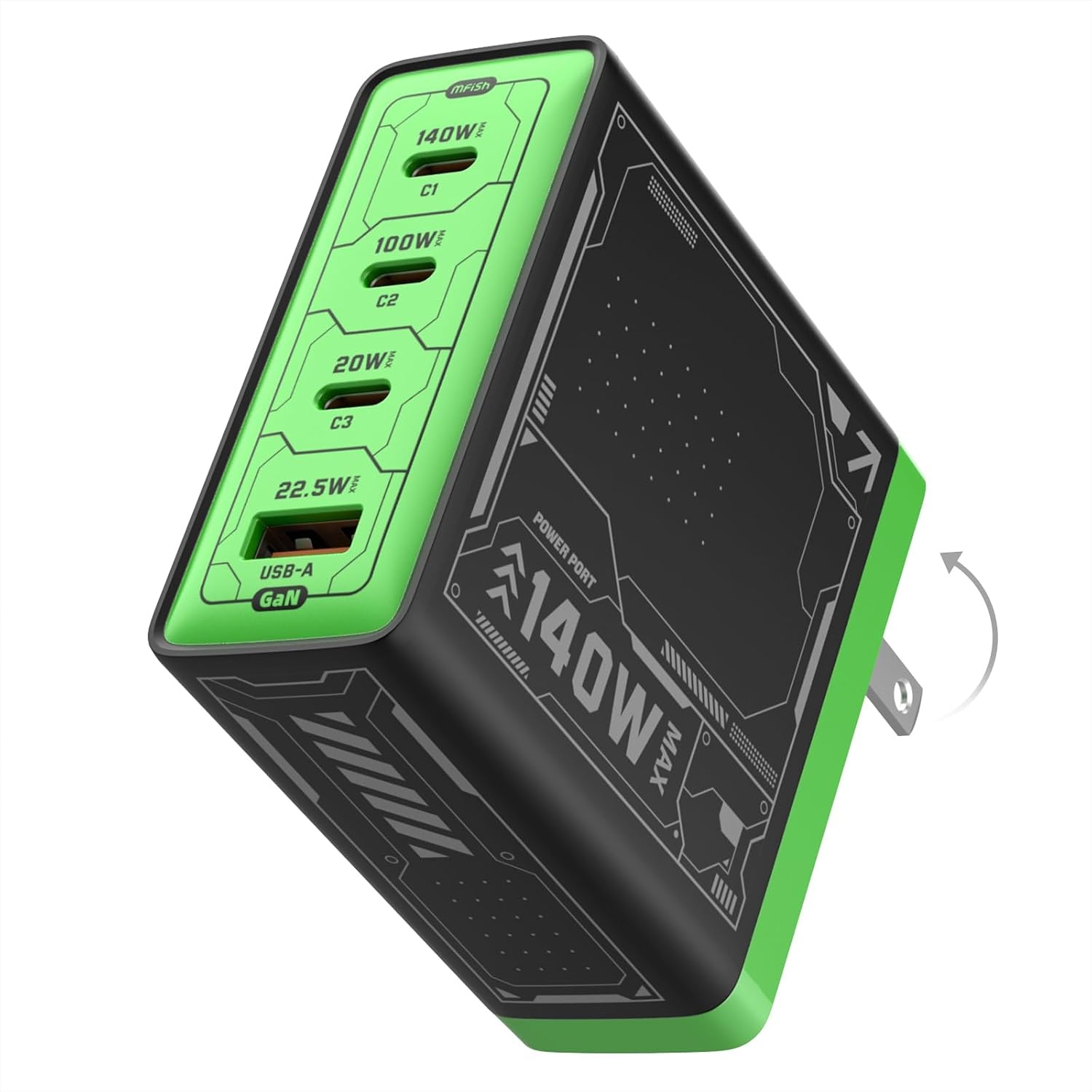 MFish USB-C 140W 4-Port USB GaN Laptop Charger for $36.84 Shipped