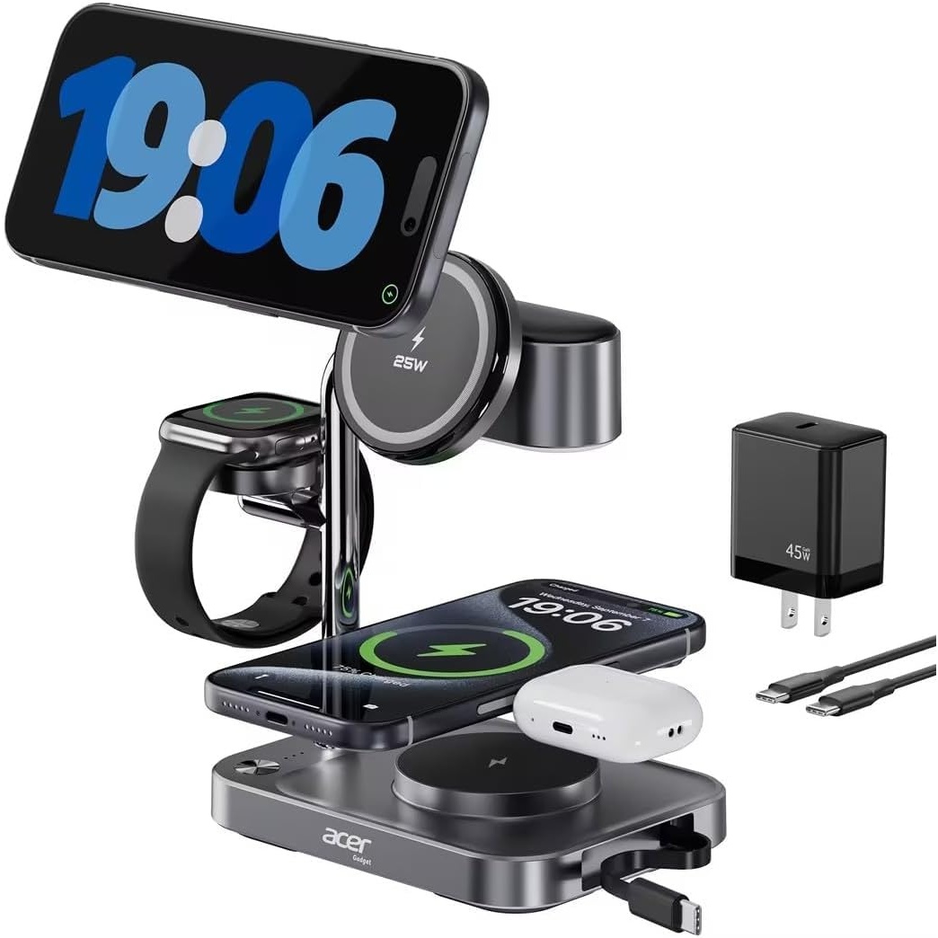 Acer 6-in-1 25W Wireless Fast Charging Station