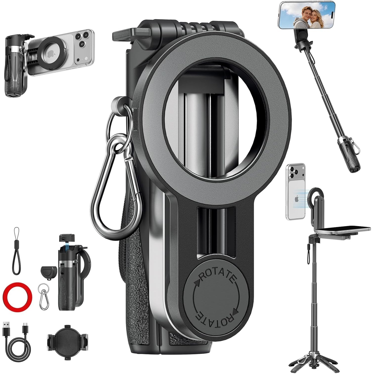 VigorLife 4-in-1 Mini Magnetic Selfie Stick for $15.95