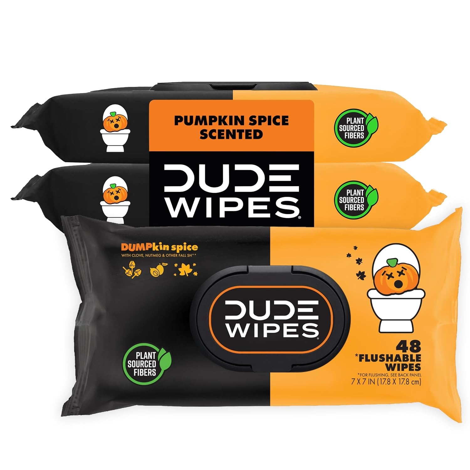 Dude Wipes Pumpkin Dumpkin Spice Adult Flushable Wipes 3 Pack for $6.16