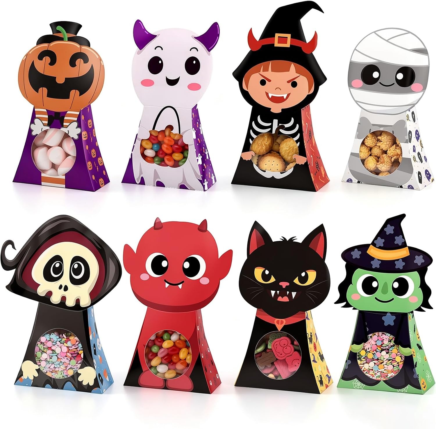 Halloween Treat Boxes with Window 24 Pack for $5.49