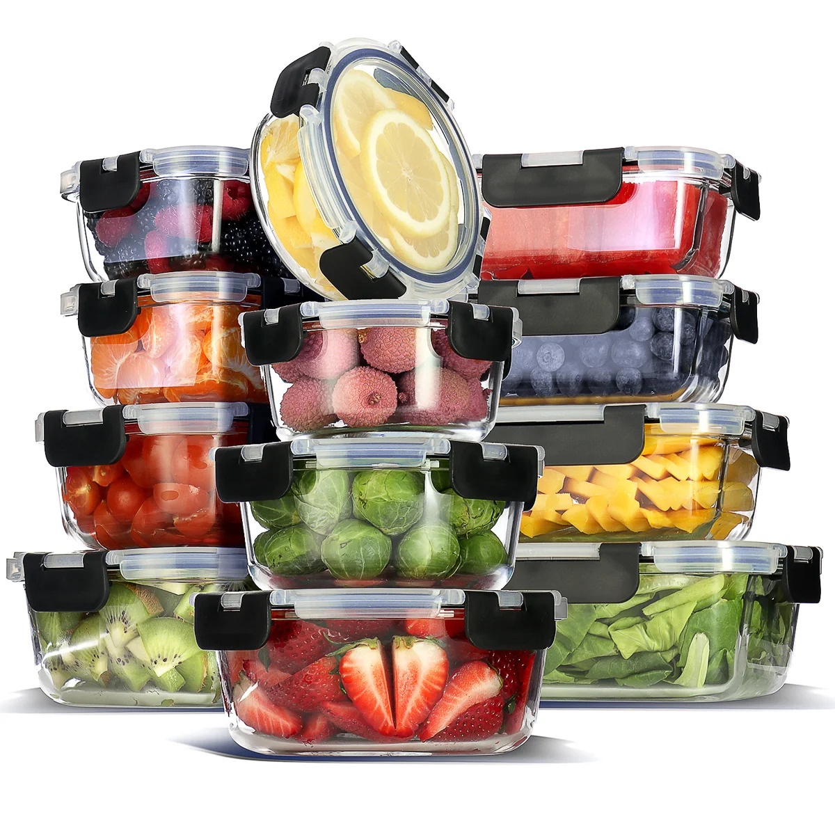 Glass Food Storage Containers 12 Pack by Ivy Bronx for $33.99 Shipped