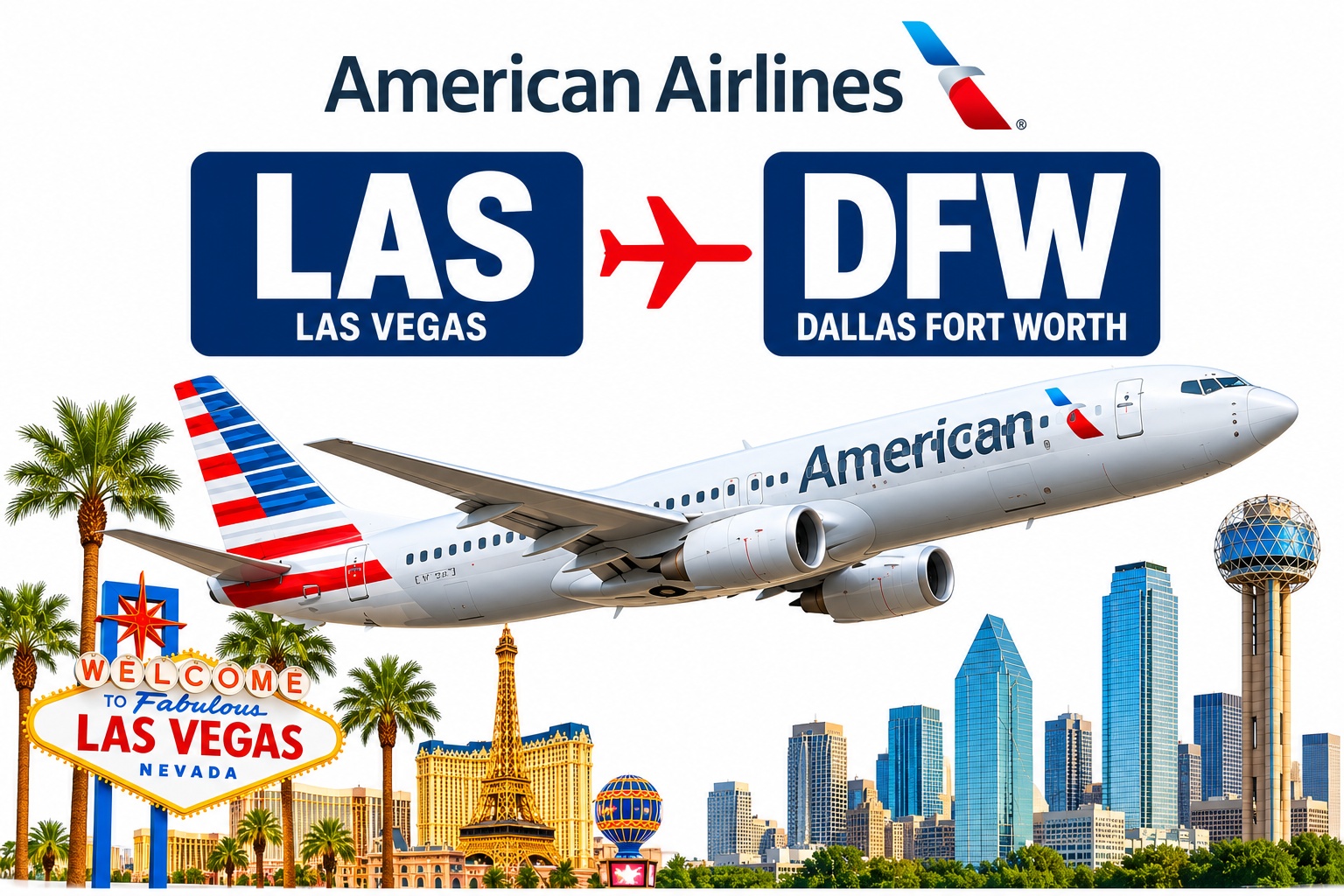 Roundtrip Flights Between Las Vegas and Dallas Texas for $97