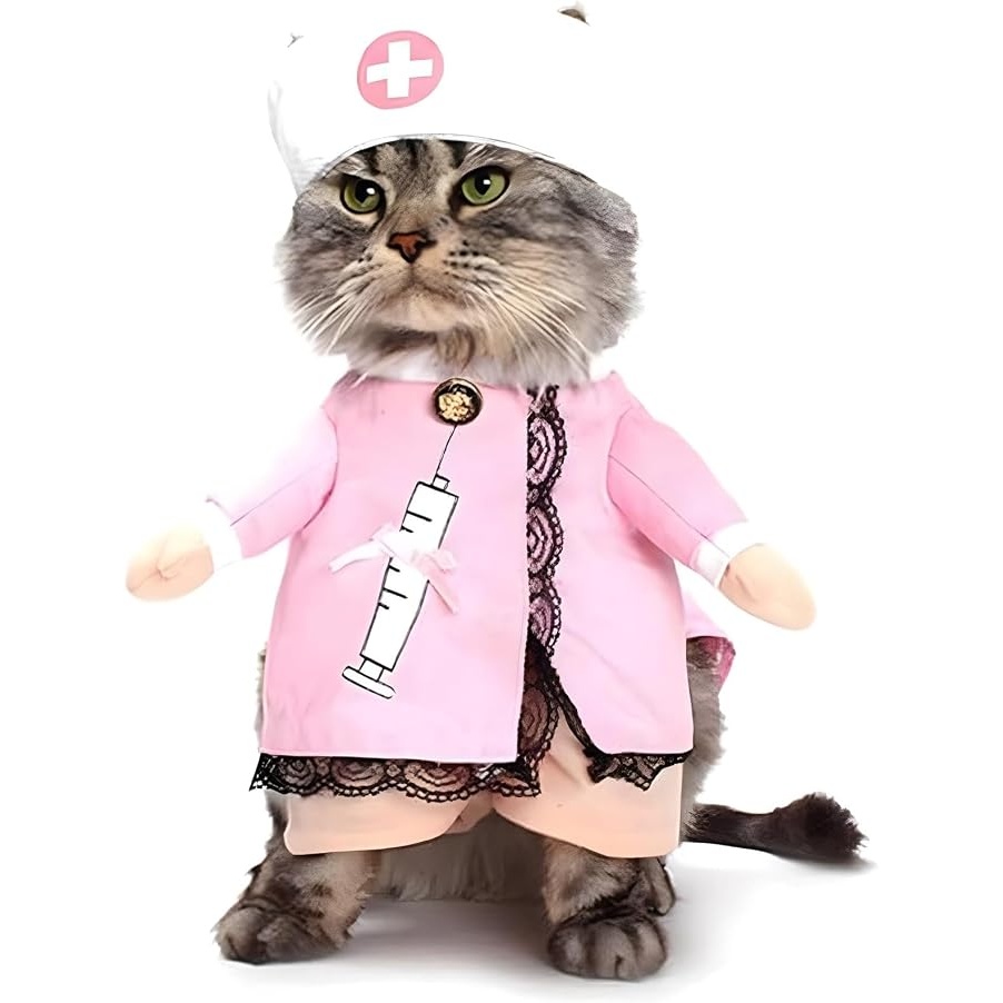 Nacoco Nurse Halloween Costume for Dogs and Cats for $5.49