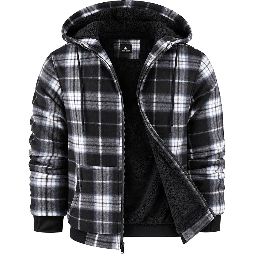 ZITY Hoodies for Men Flannel Fleece Sweatshirt for $19.99