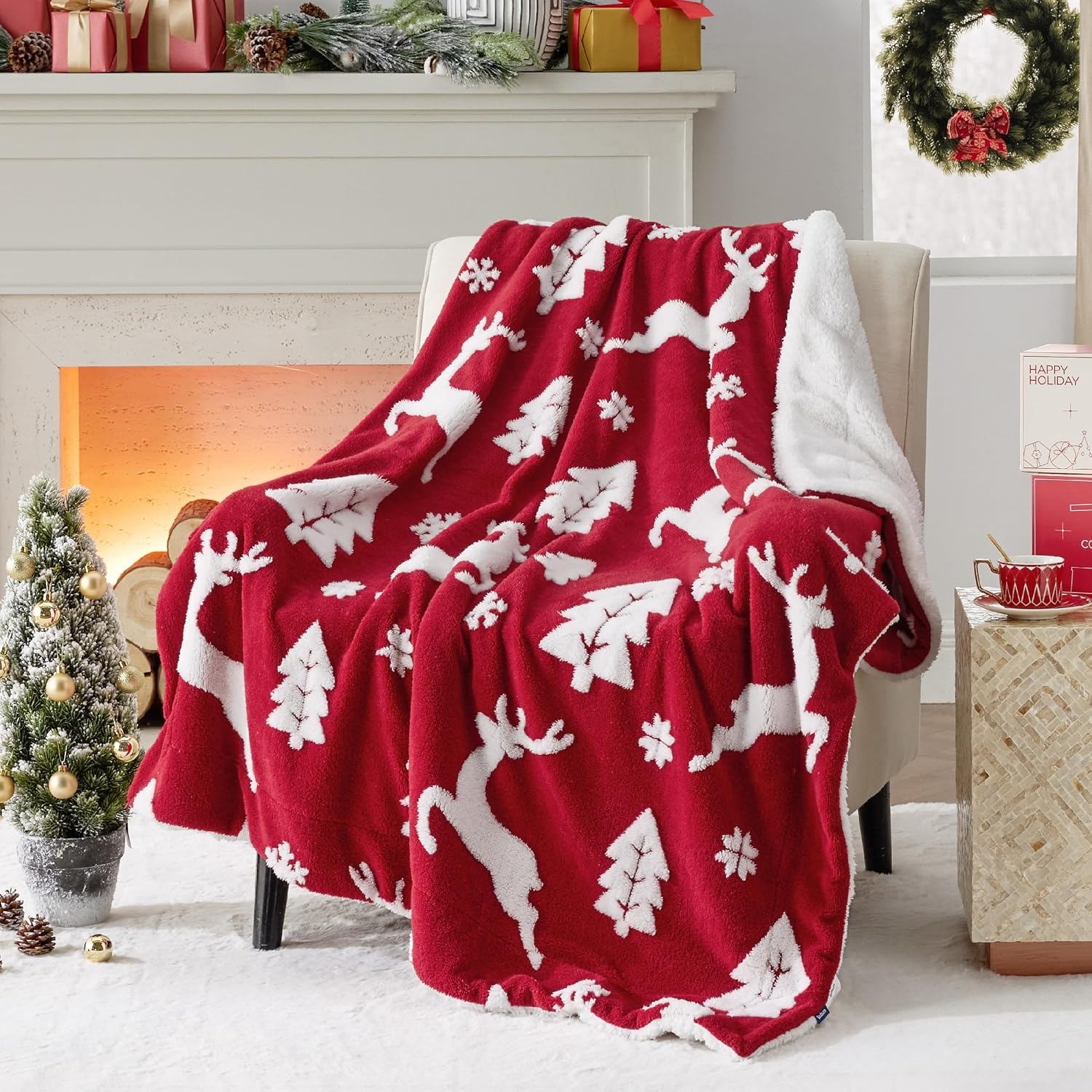 Bedsure Christmas Throw Blanket for Couch for $11.99